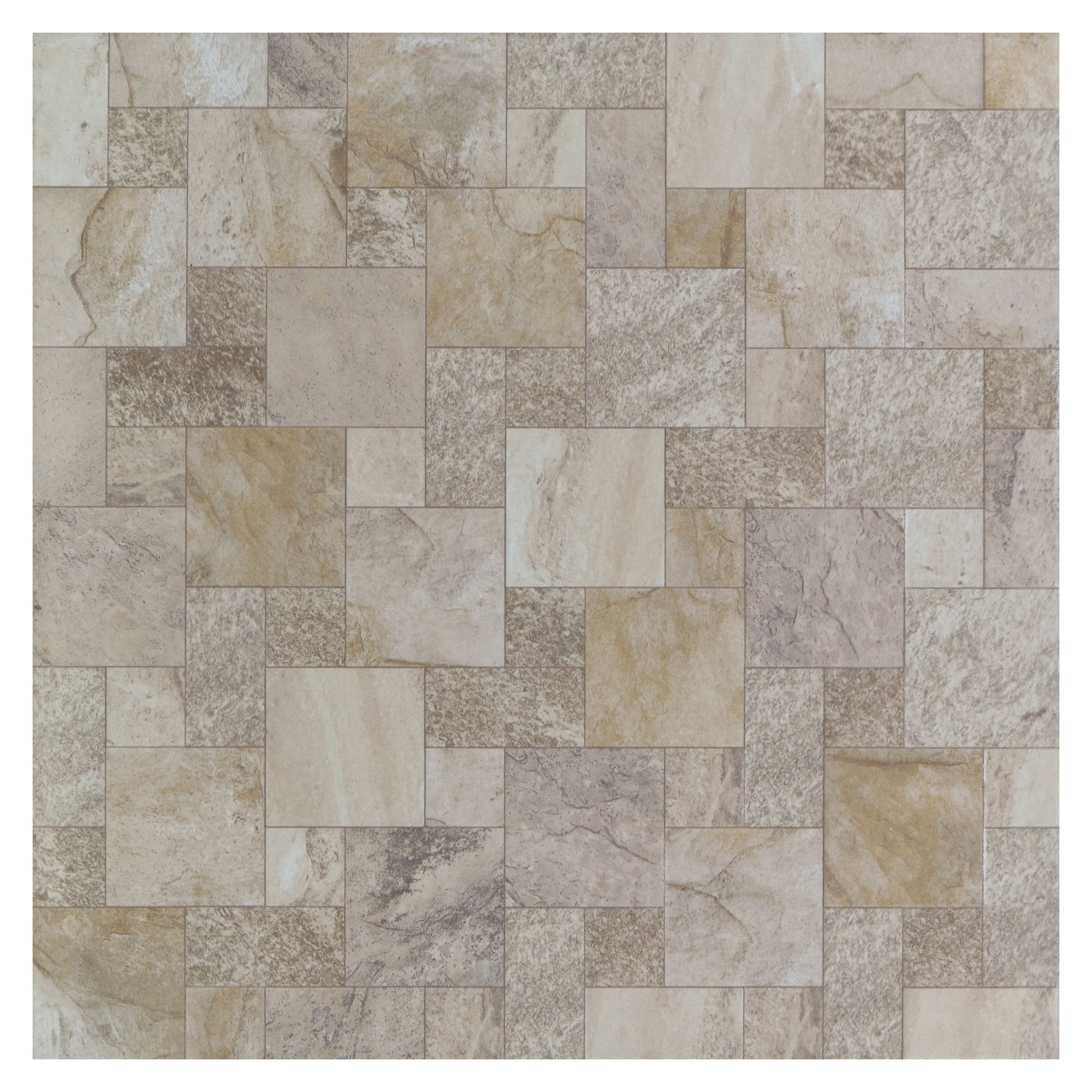Piso Cerâmico Externo Pedra Esmaltado Borda Arredondada São Jose Beige HD61474 60x60cm Artens