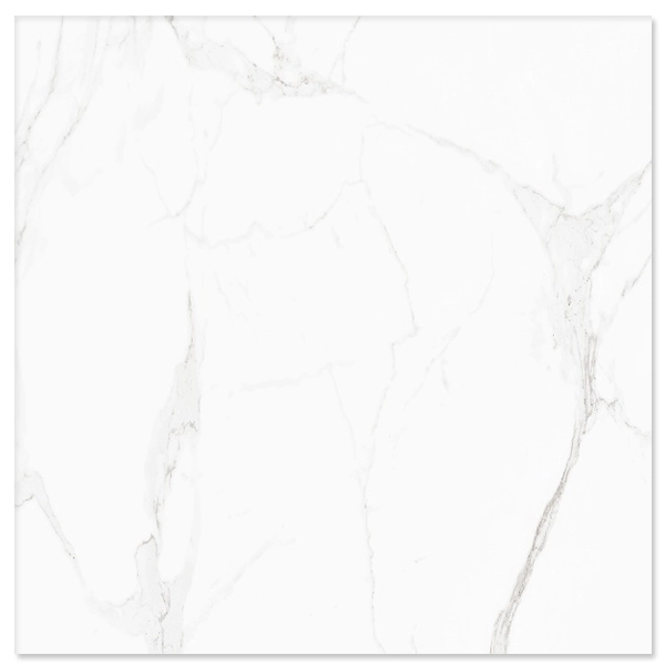 Porcelanato Interno Mármore Esmaltado Acetinado Borda Arredondada 60x60cm Statuário Buschinelli