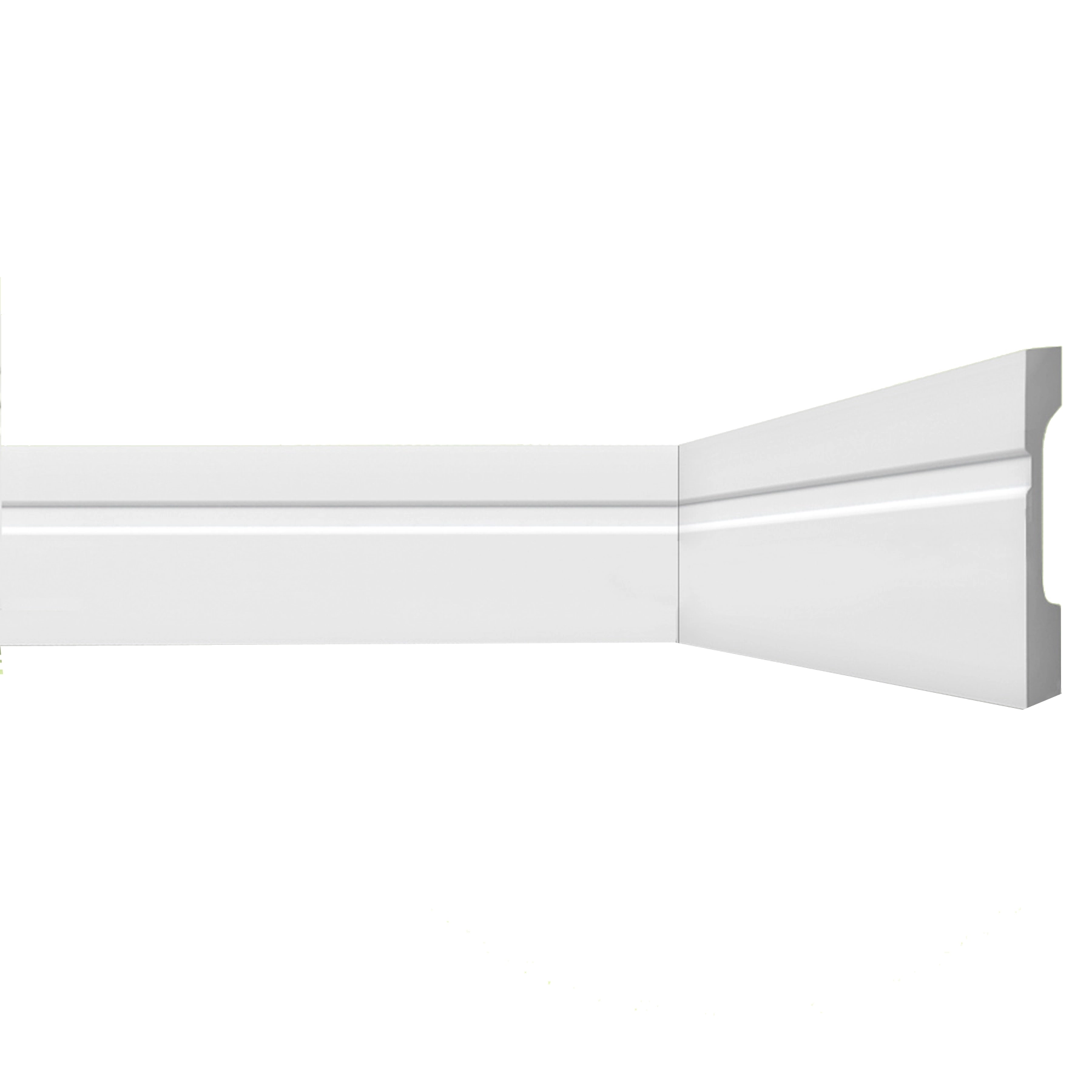 Rodapé de Poliestireno Branco 7x240cm Gart