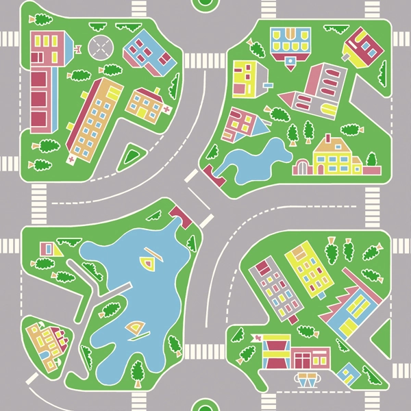 Piso Vinílico em Manta Cola Imagine Magic Macadam Decorado Colorido m² Tarkett