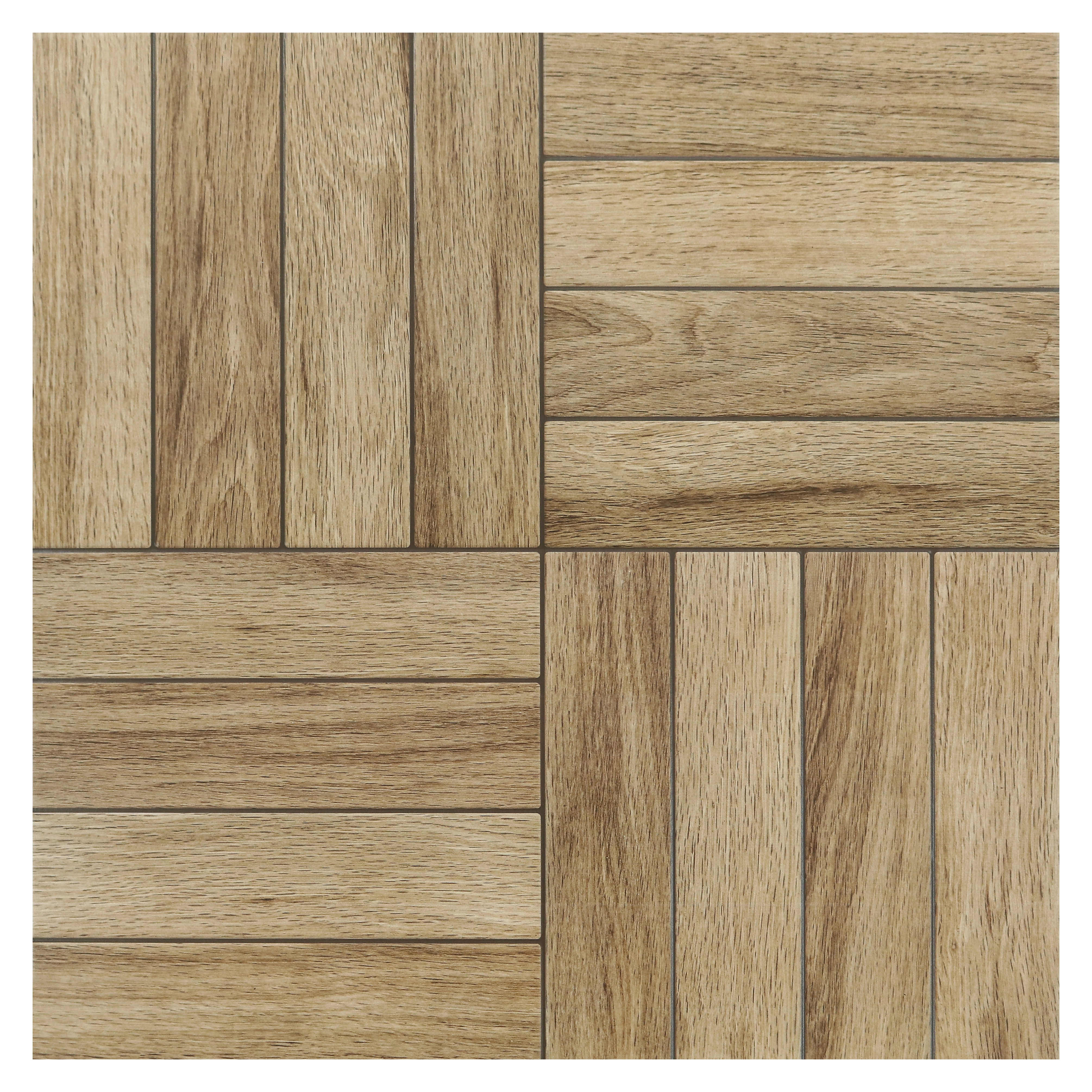 Piso Cerâmico Interno Madeira Esmaltado Borda Arredondada Parquet HD 61x61cm Artens