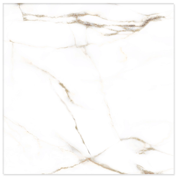 Porcelanato Interno Mármore Esmaltado Borda Reta Calacata Gold  AR72015 72X72cm Via Rosa