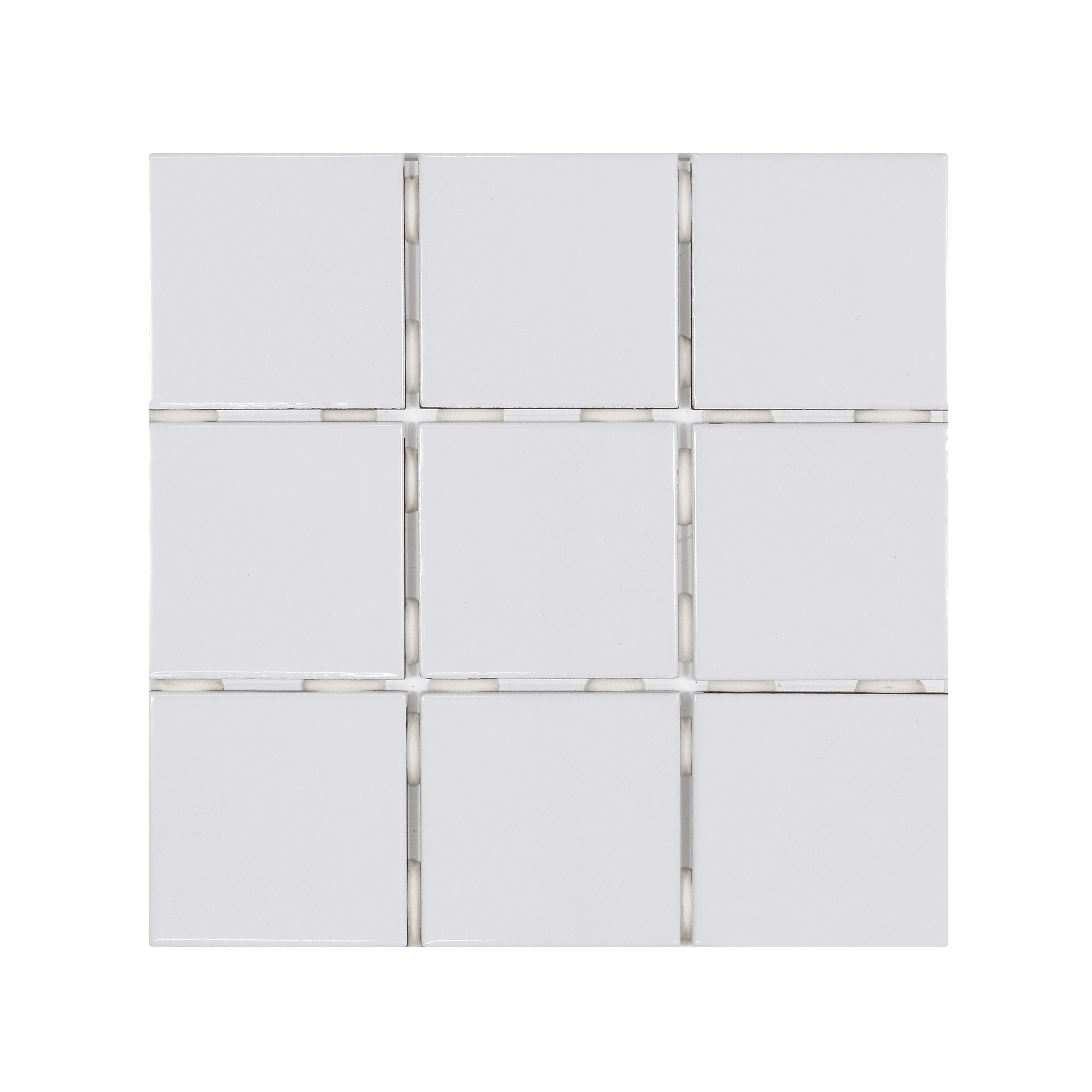 Revestimento para Fachada Pastilhado Brilhante 10x10cm Borda Arredondada Pastilhado Cinza Claro Grupo Ceral
