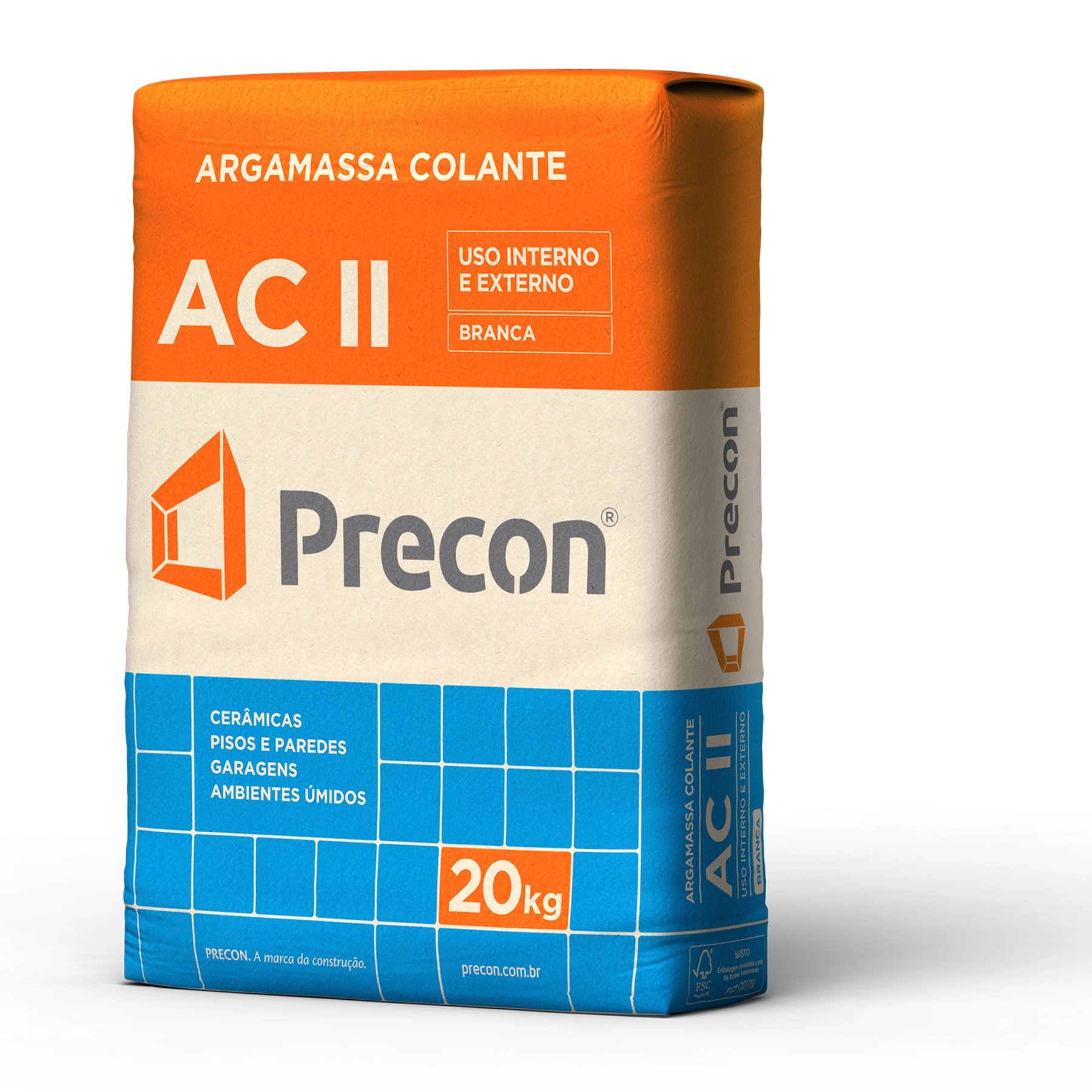 Argamassa Pastilhas e Mosaicos Interno e Externo 1kg Branco Precon