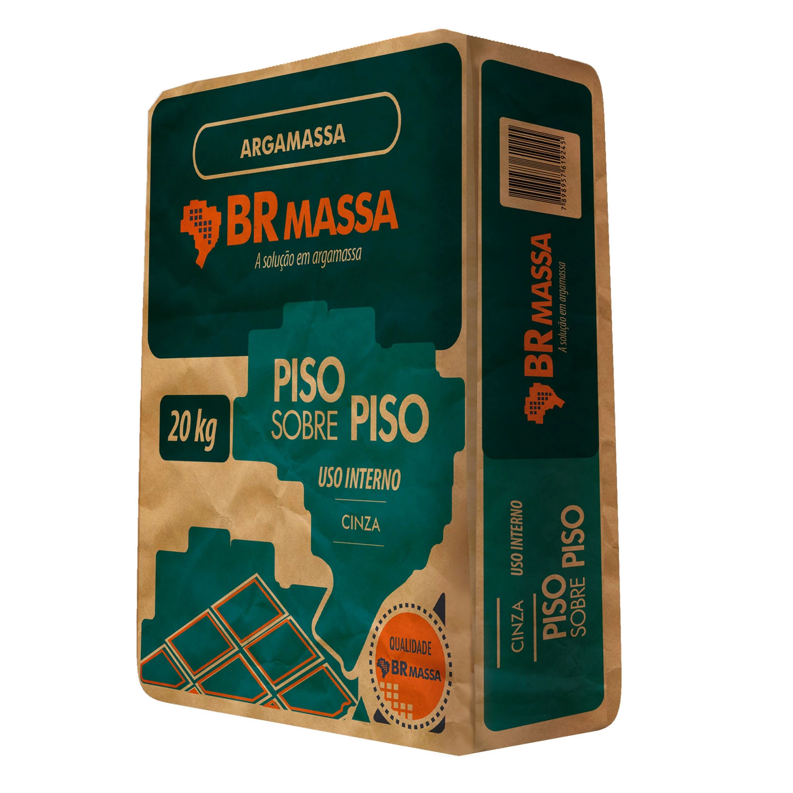 Argamassa Piso sobre Piso Interno 20kg Cinza BR Massa
