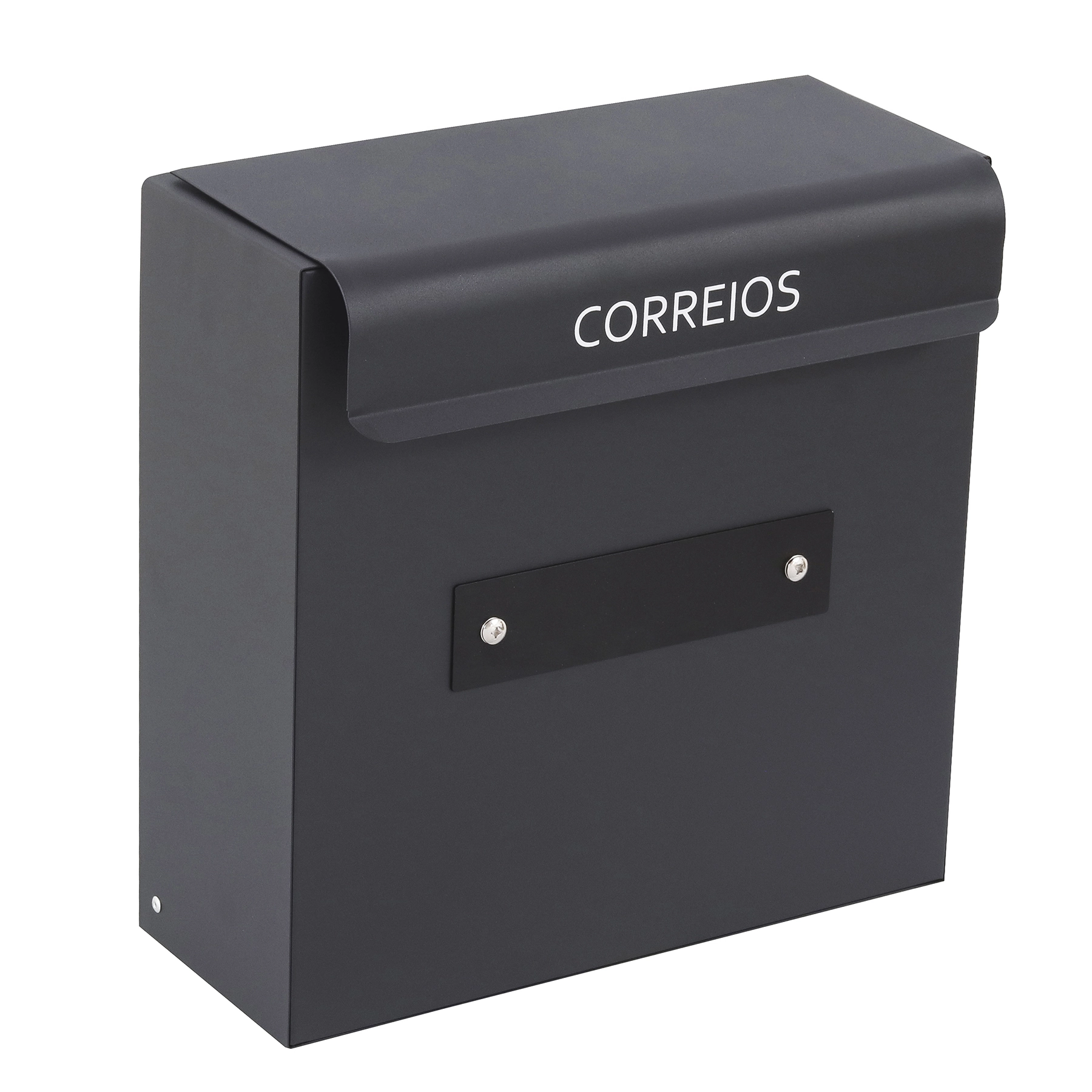 Caixa de Correio com Fechadura para Grade Aço Galvanizado Preta 35x36x14cm