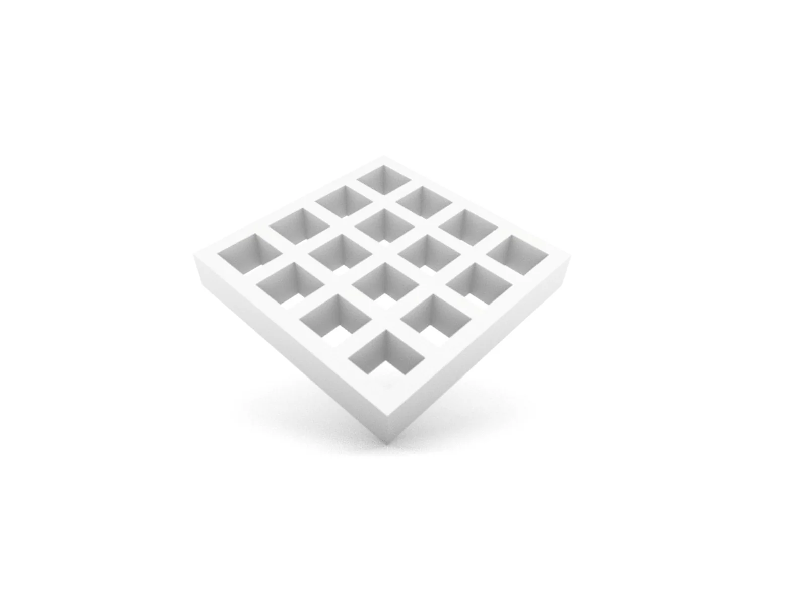 Elemento Vazado de Concreto Natural 40x40cm Branco 28-16 Furos Stone Plus