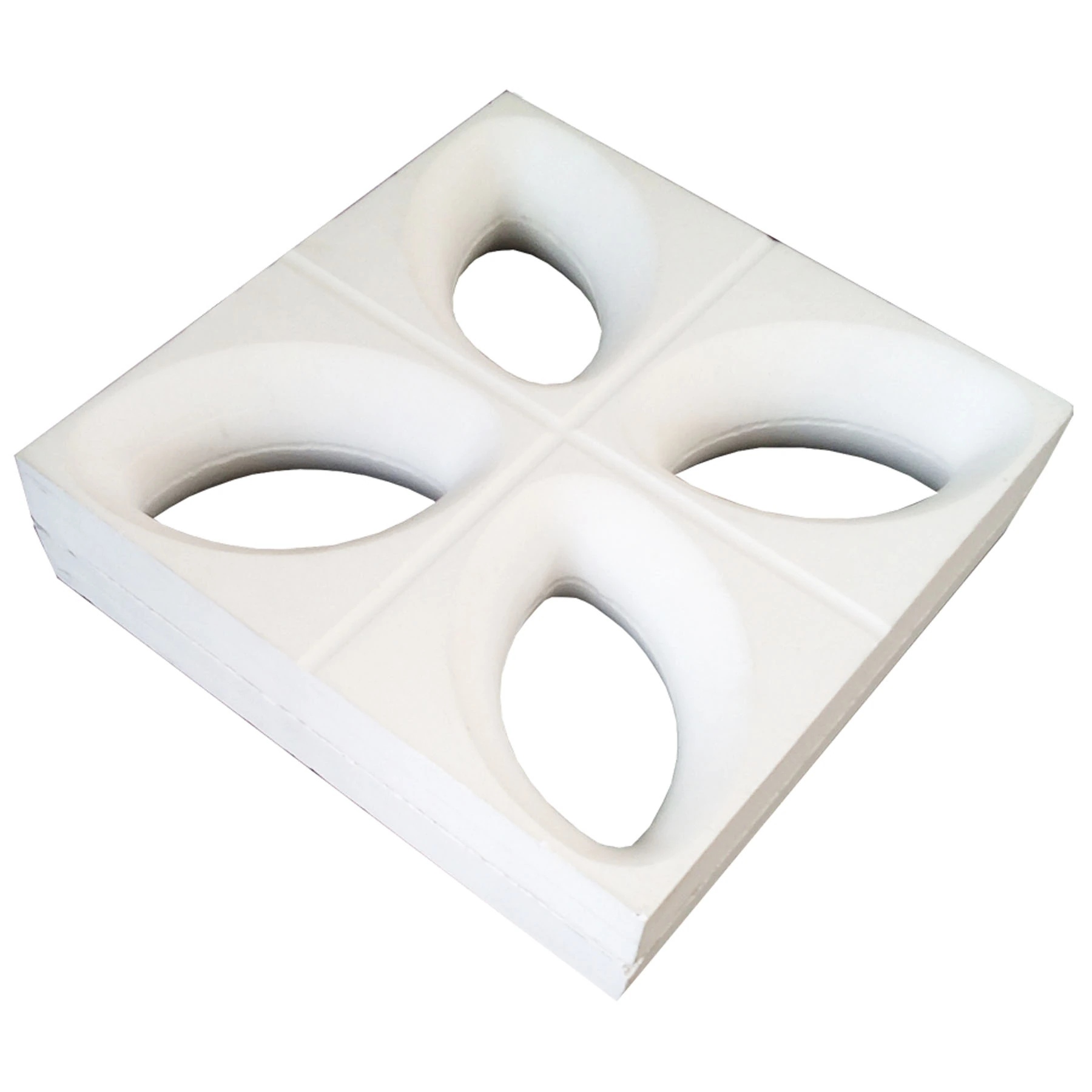 Elemento Vazado de Concreto Natural 24,5x24,5cm Cinza Folha Stone Plus