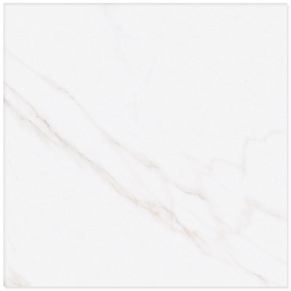 Porcelanato Interno Mármore Esmaltado Polido Borda Reta 58,4x58,4cm Calacata Classico White Portinari