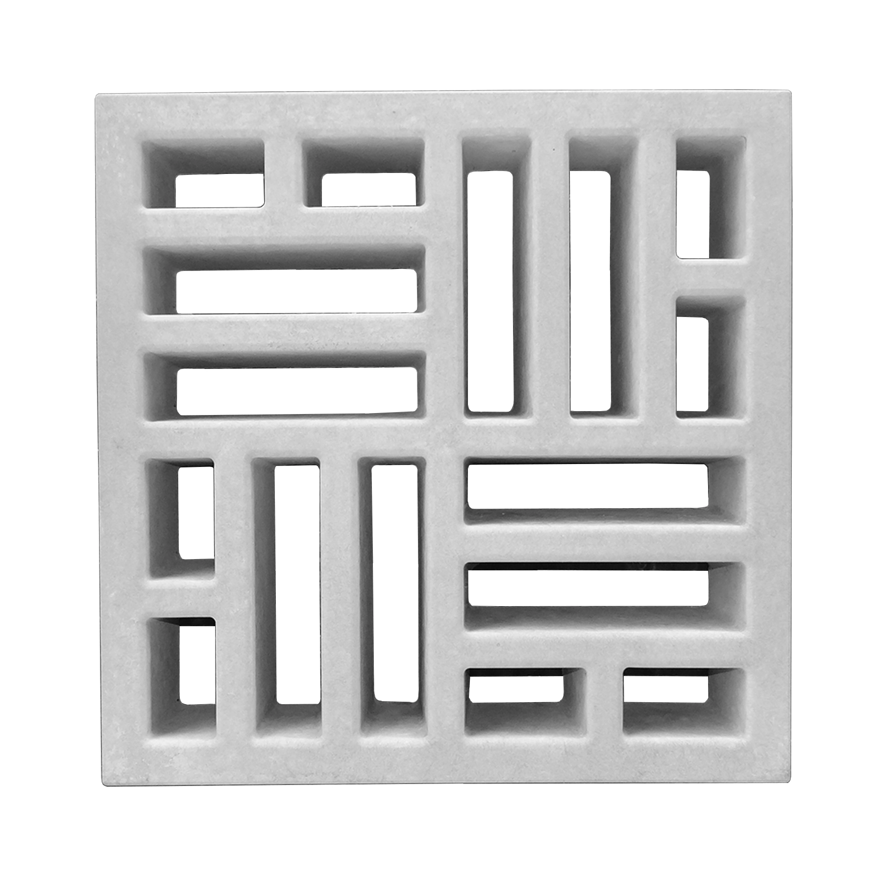 Elemento Vazado de Concreto 39x39cm Marrom Taco Chinês Lajes São Francisco