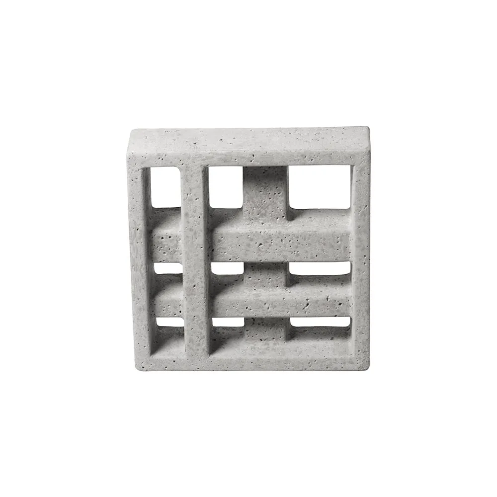 Elemento Vazado de Concreto Natural 30x30cm Cinza Mariah Ecobloco