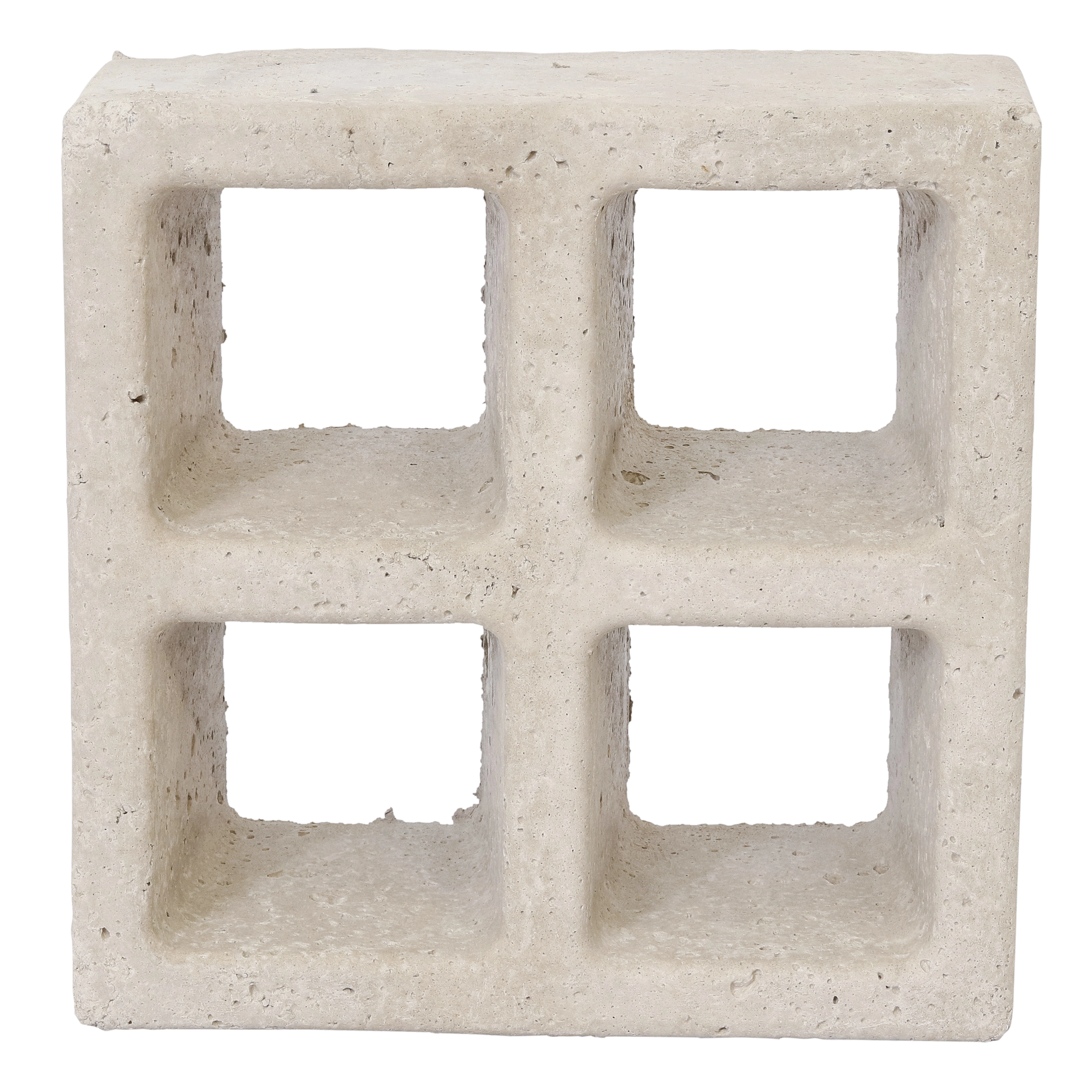 Elemento Vazado de Concreto Natural 24x24cm Cinza Cubo Ecobloco