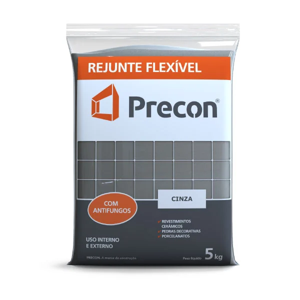 Rejunte Cimentício Cinza 5 Kg Precon