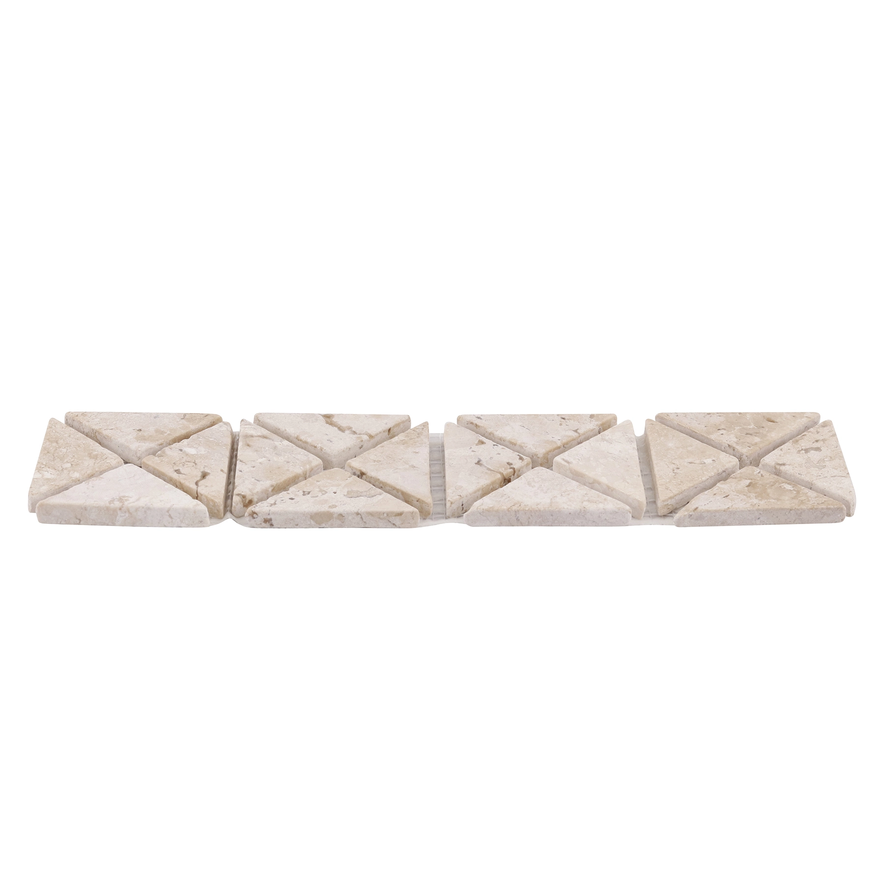 Faixa Piso Mármore Acetinado Gravata Travertino 7,5x30cm Forti Marmi