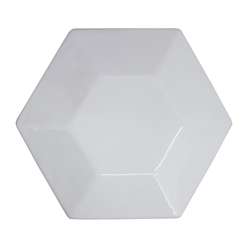 Revestimento Decorativo 3D Cerâmica Branco Cristal 23x20cm Essenza