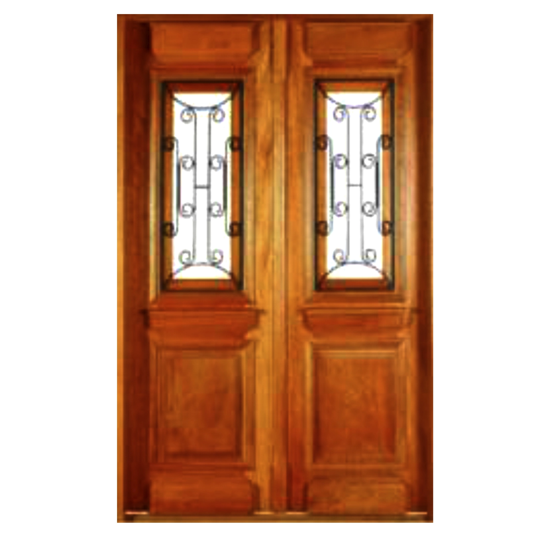 Porta Decorada de Giro 2 Folhas Cedro Natural 2,10x1,40m Galon