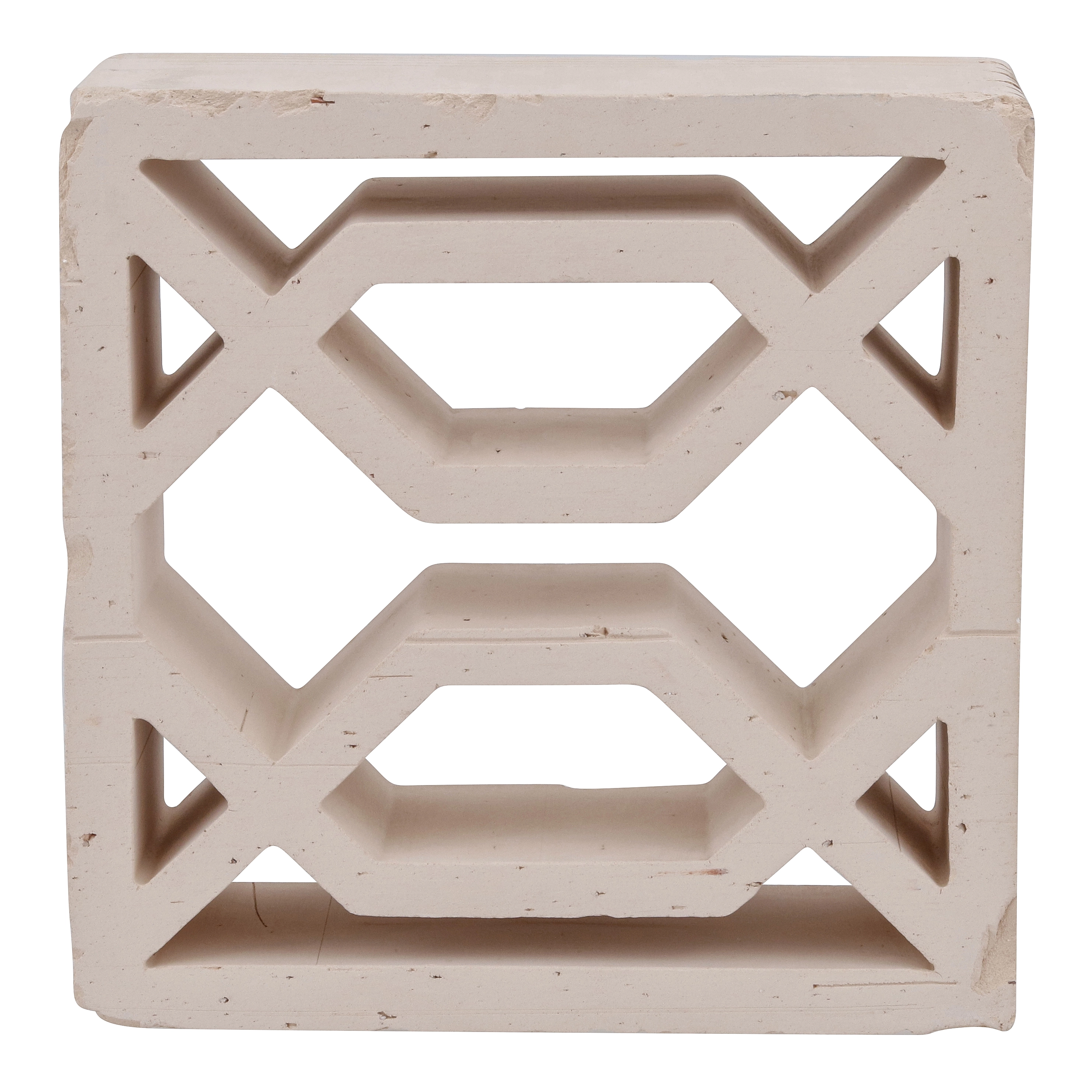 Cobogó Cerâmico Natural 25x25cm Off White Broche Essenza