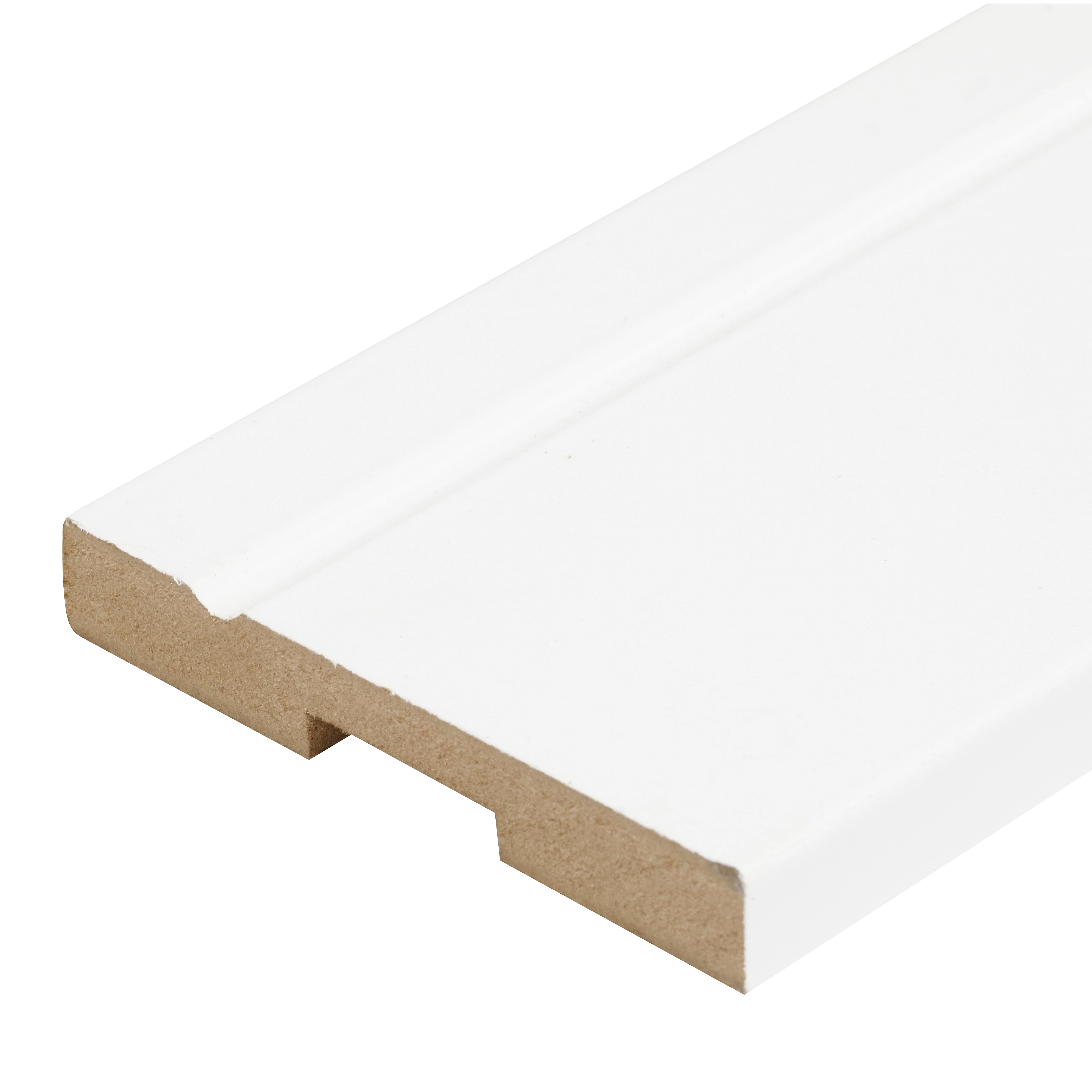 Rodapé de MDF Branco 10x240cm Eslito Max Frisado Eucafloor