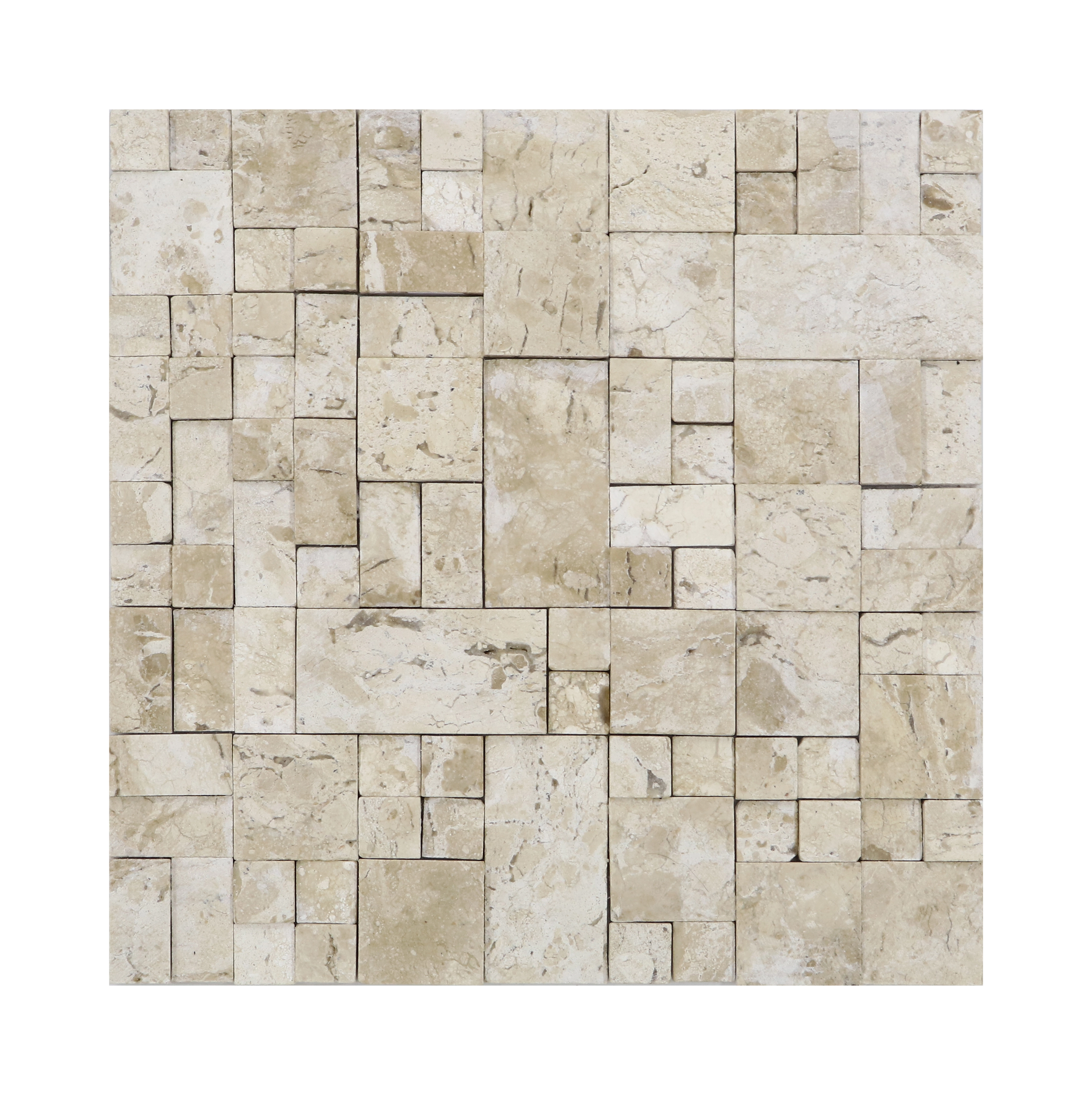 Mosaico Corália Travertino Bege 28x28cm Artens