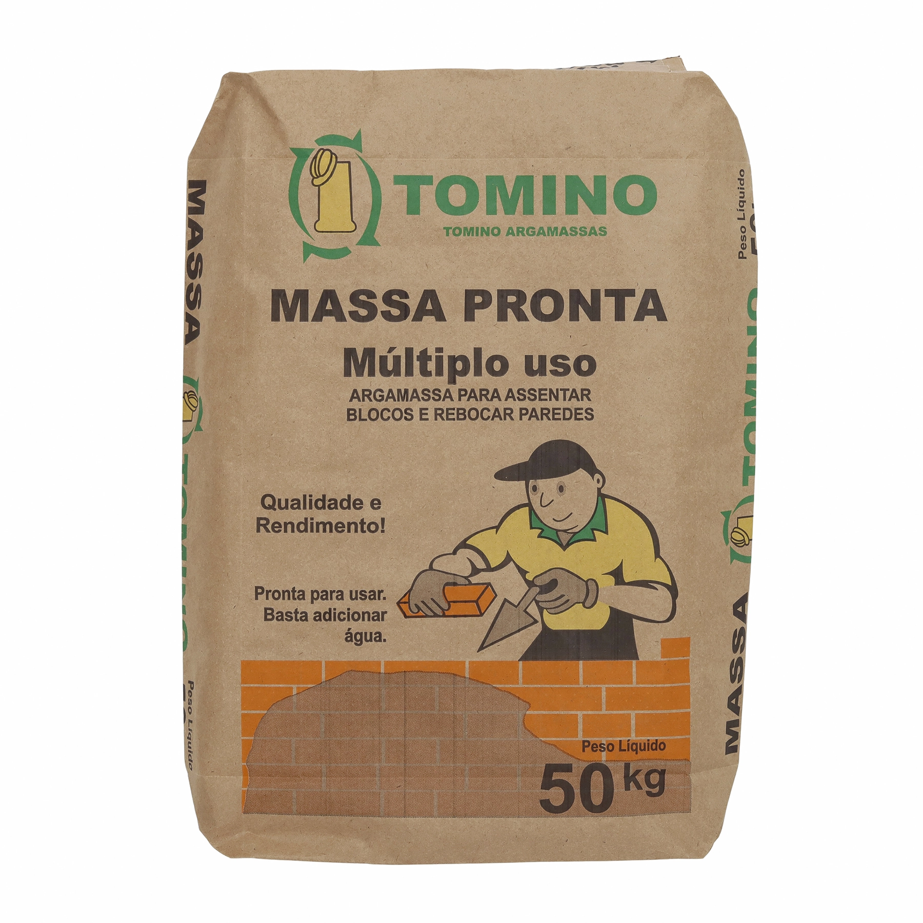 Argamassa Massa Pronta Interno e Externo 50kg Cinza Grupo Tomino