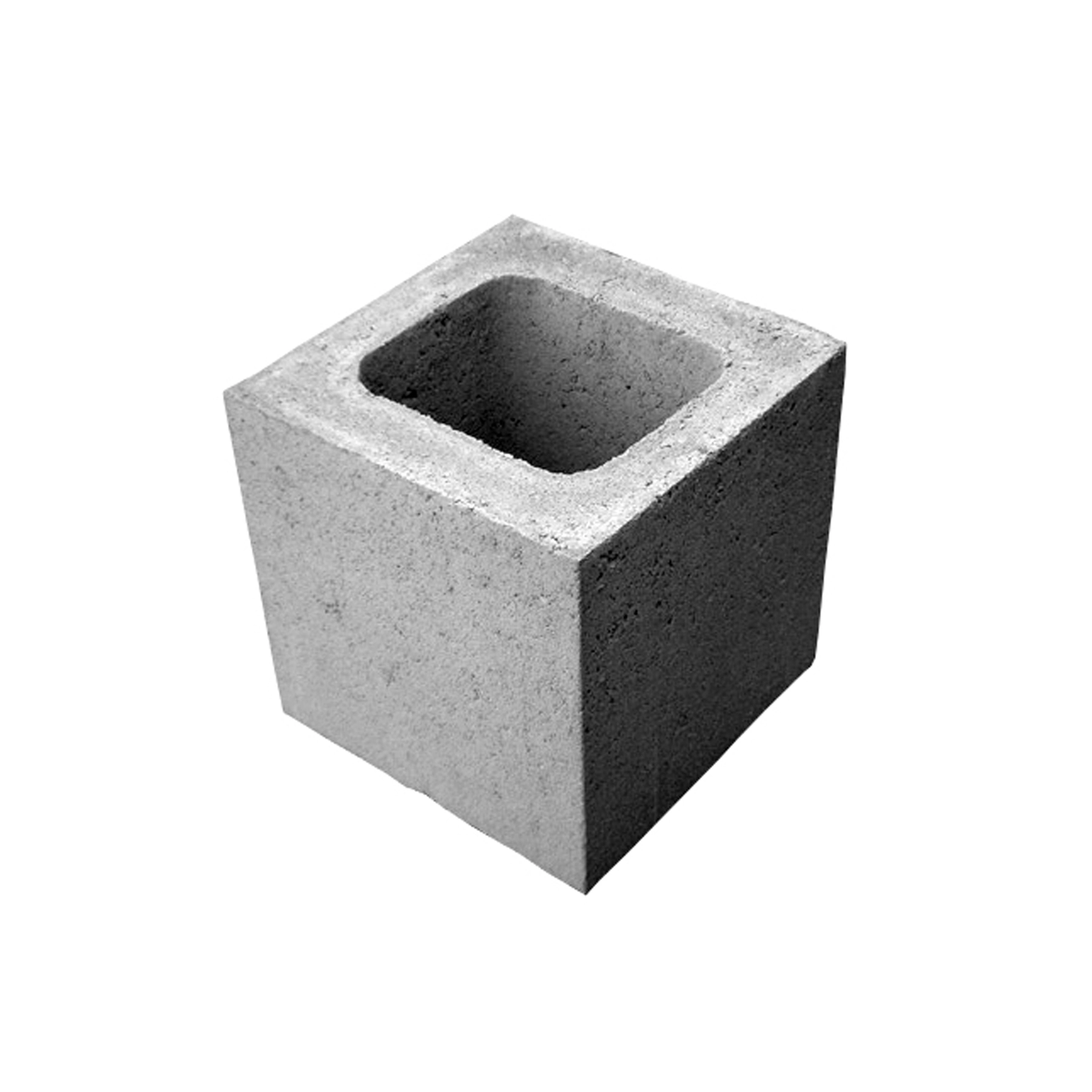 Meio Bloco 19x19x19cm Casa do Concreto