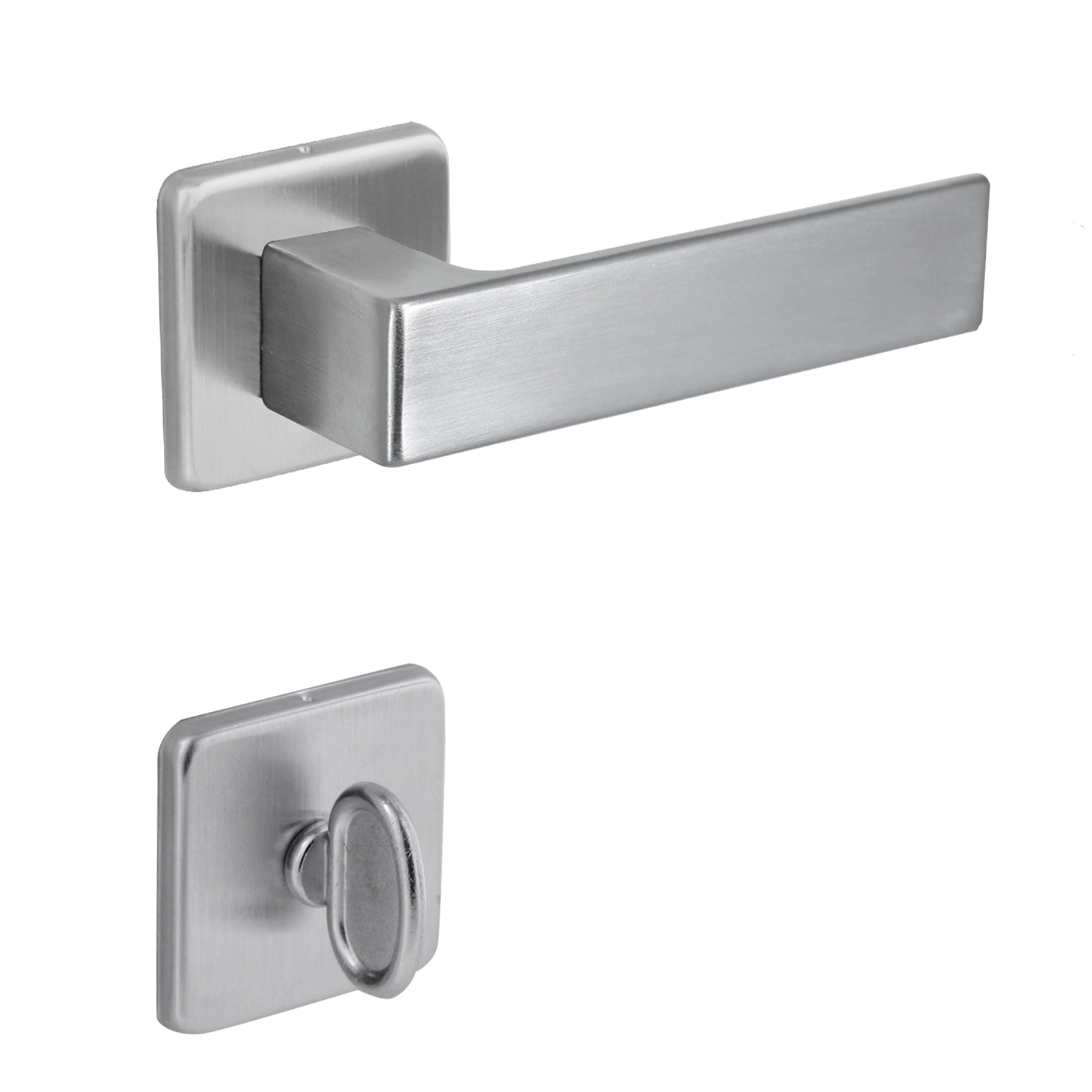 Fechadura para Porta do Banheiro Arouca Chess Cromado 40mm Aço Inox Chave Simples