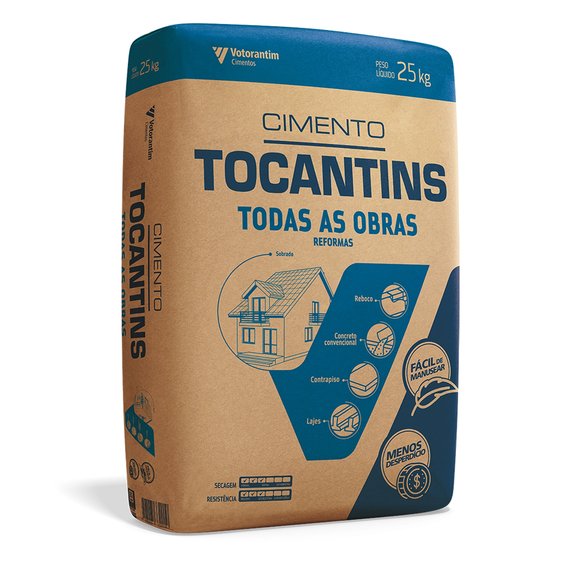 Cimento Tocantins Todas as Obras 25kg Votoran
