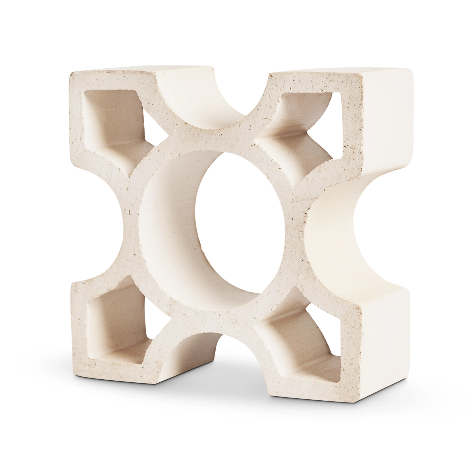 Cobogó Cerâmico 18x18cm Branco Reto 101 Colibri Móveis