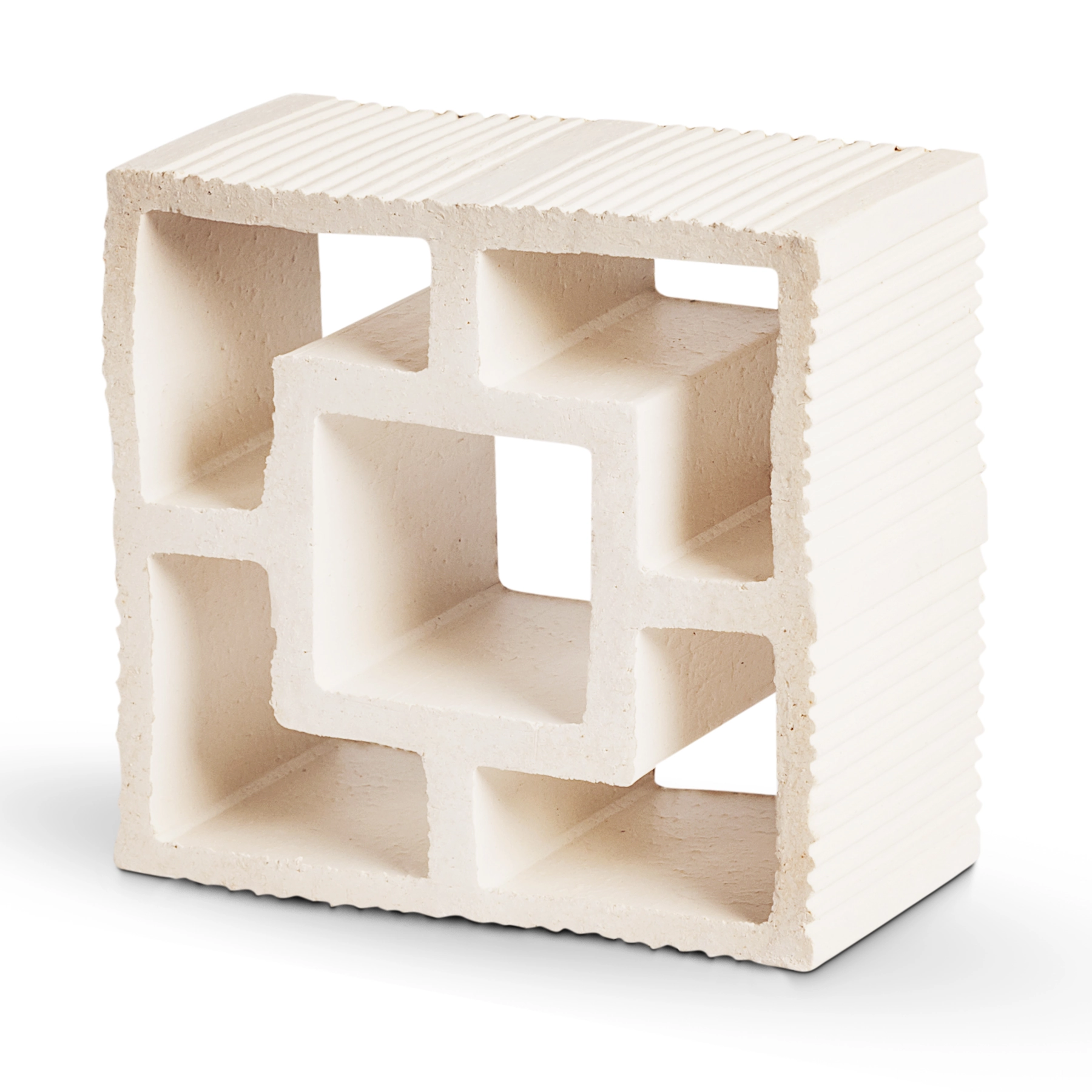 Cobogó Cerâmico 18x18cm Branco Reto 103 Colibri Móveis