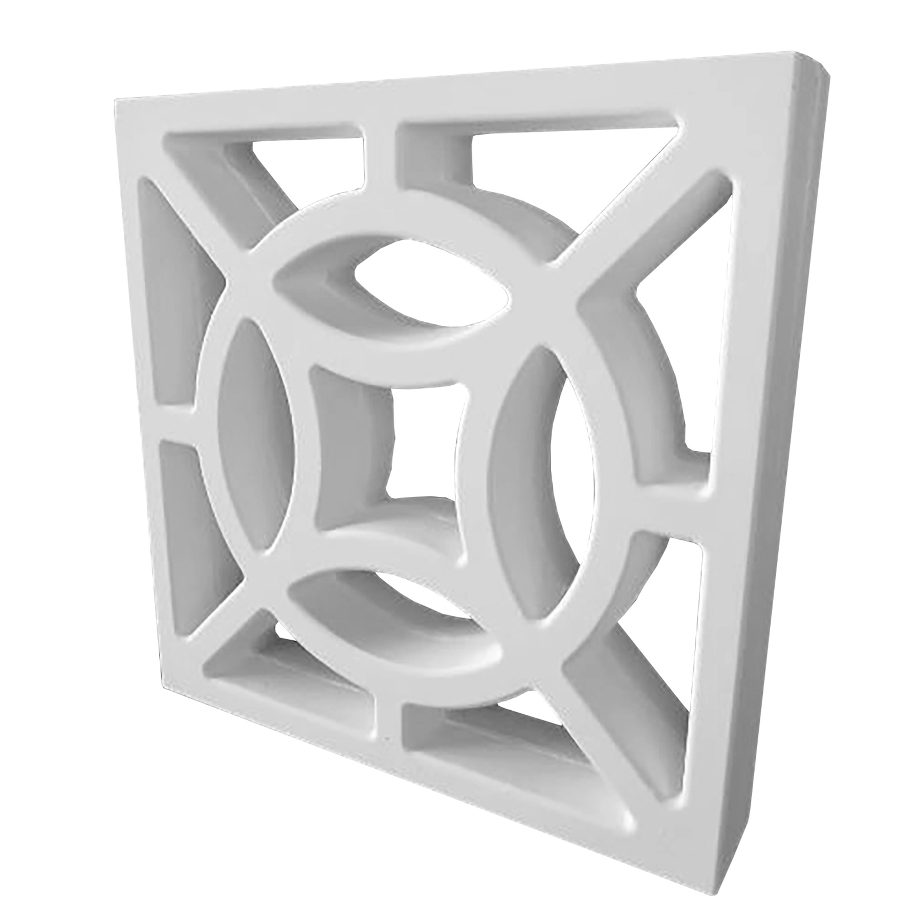 Elemento Vazado de Cimento 39x39cm Branco 19 DP Stone Plus