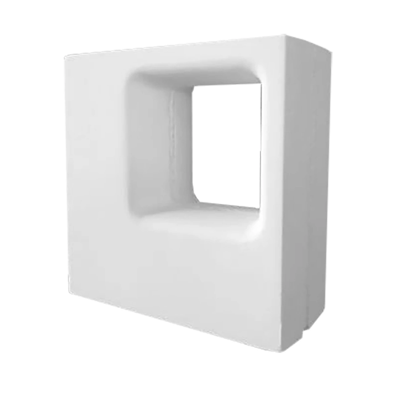 Cobogó de Cimento Natural 19x19cm Branco Quadri Stone Plus
