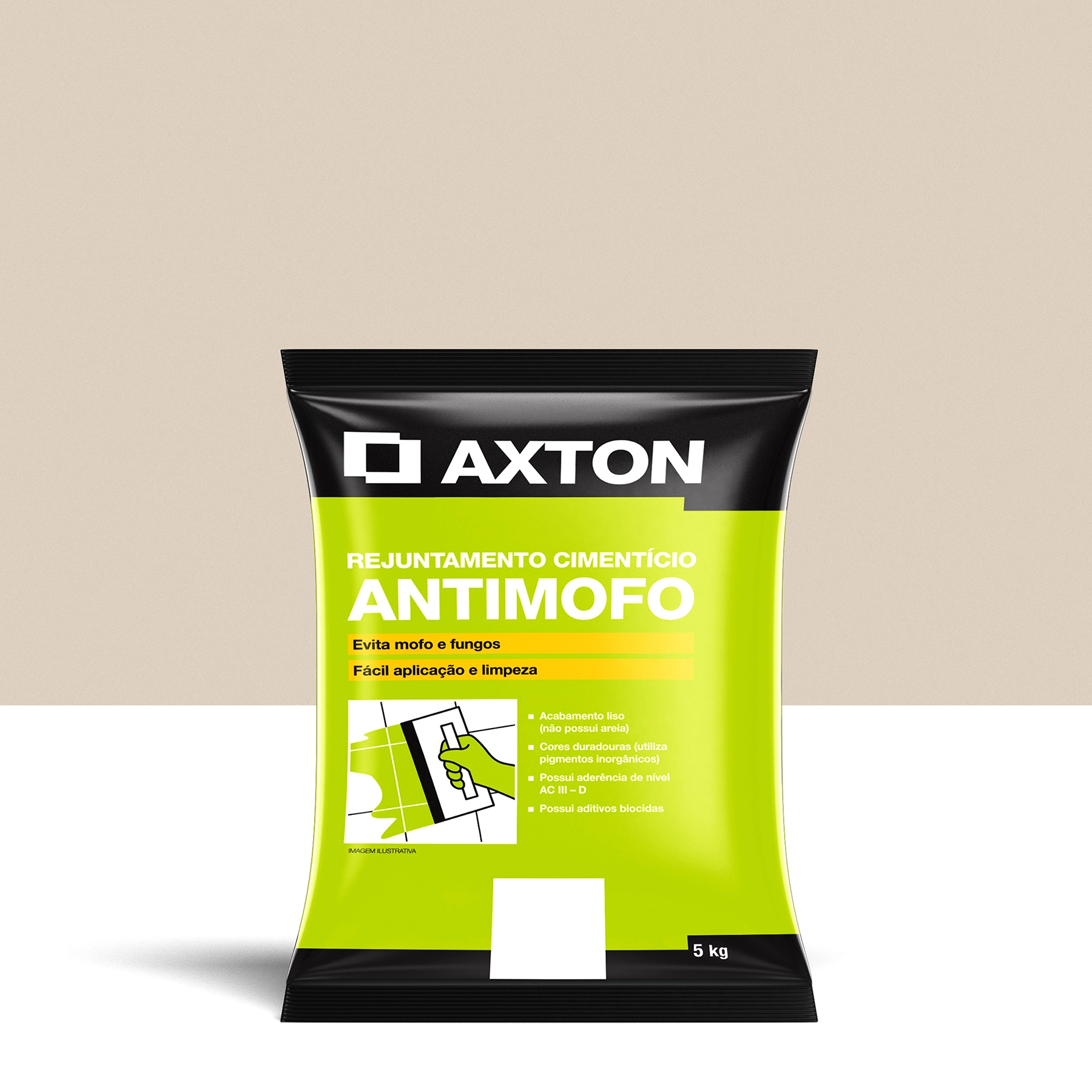 Rejunte Cimentício Aditivado 5Kg Crema Marfil Axton