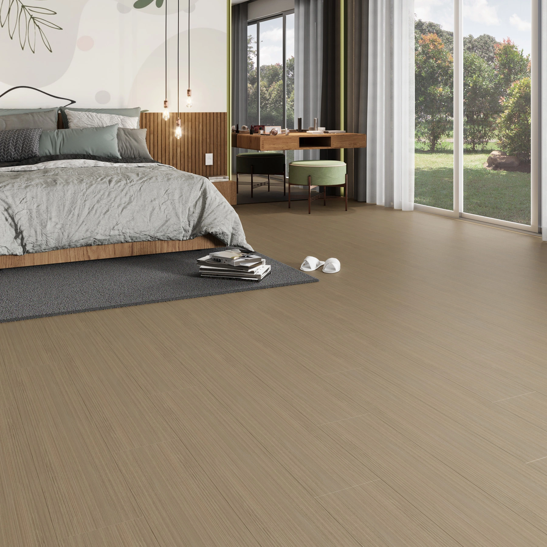 Piso Laminado Click Sanhaço Goiânia 120x21,5cm m² Artens