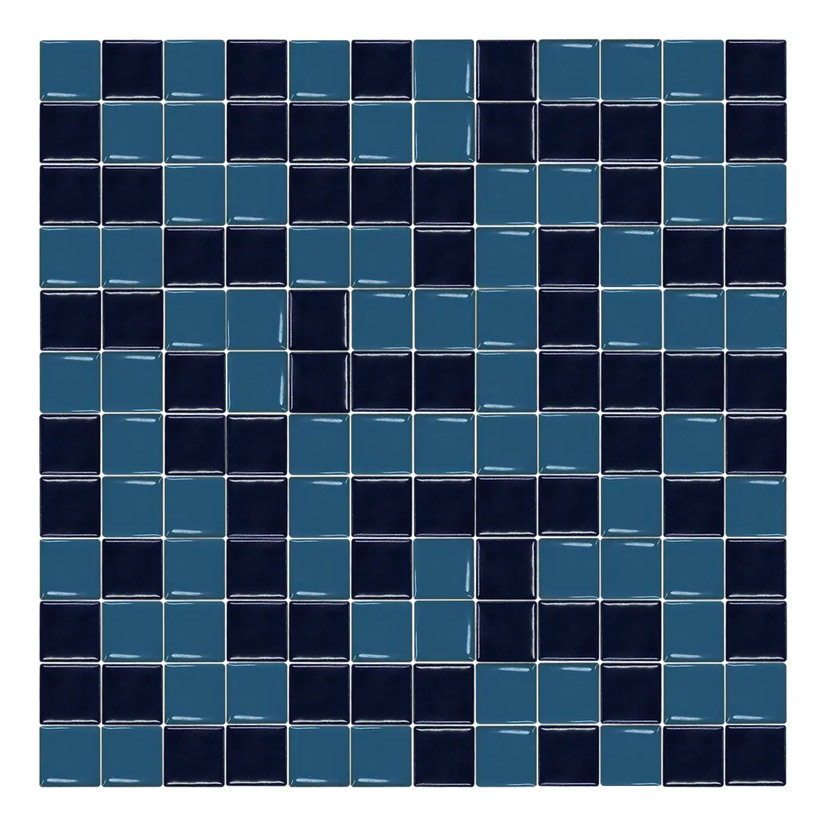 Revestimento para Piscina Pastilhado Brilhante 2,5x2,5cm Borda Arredondada JC8168 Jatobá