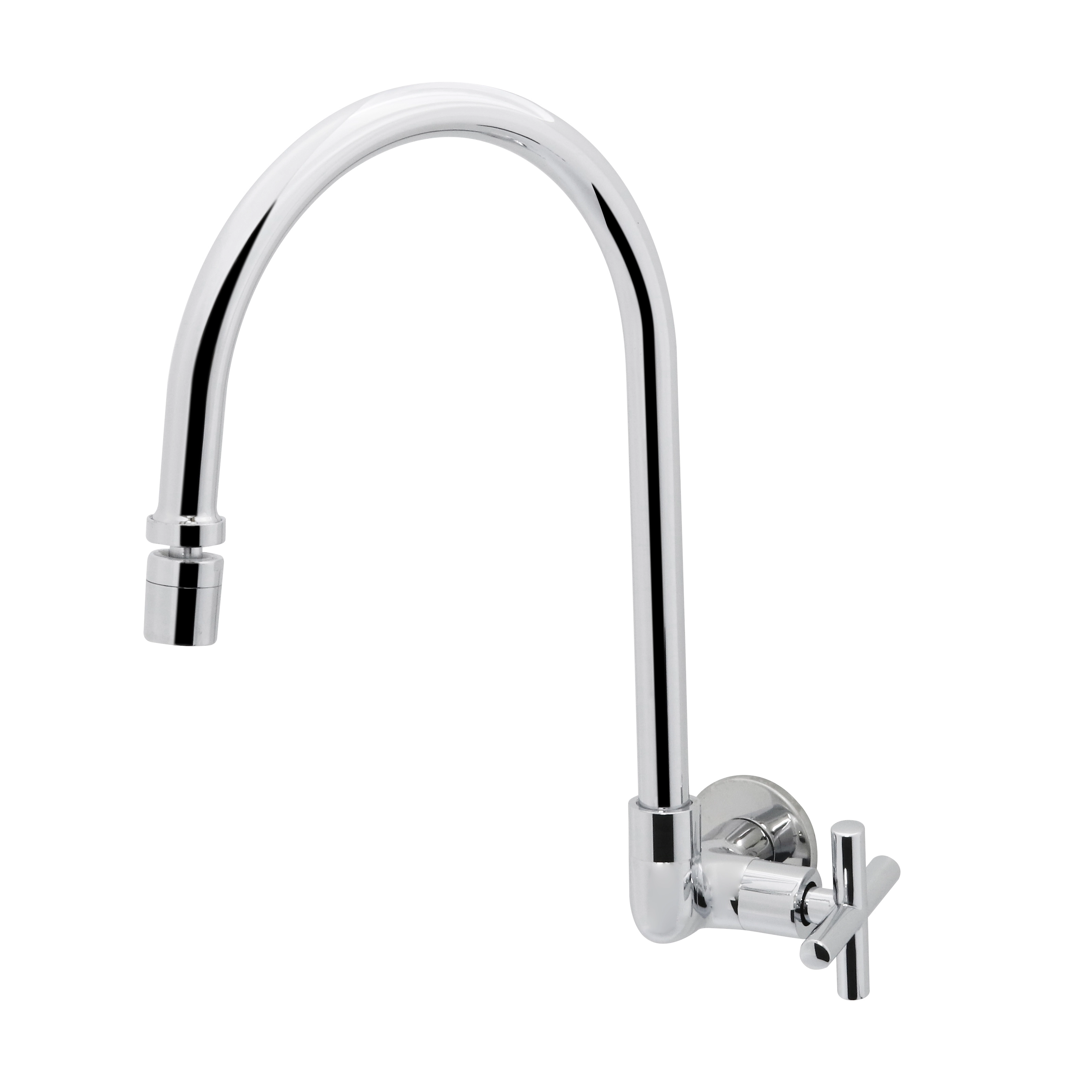 Torneira para Parede de Cozinha Bica Alta Cromada Fortaleza Delinia
