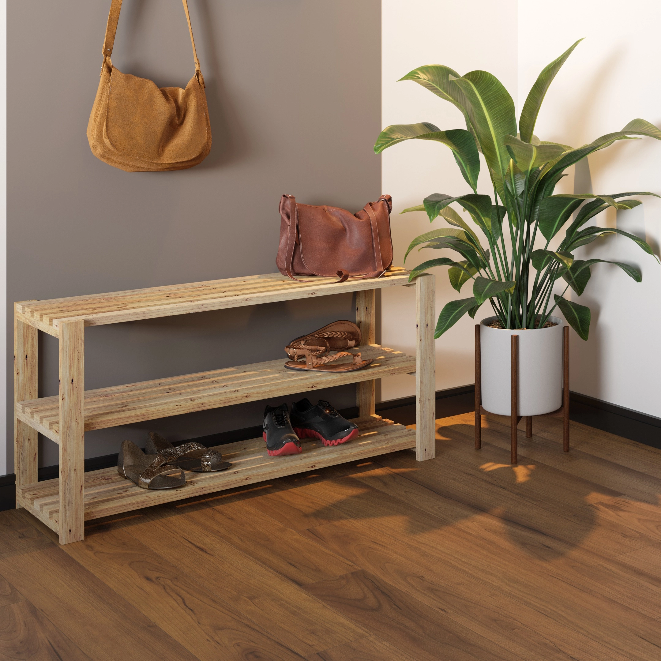 Sarrafo de Madeira Pinus Natural 4x1,9x100cm Madeiras Lega