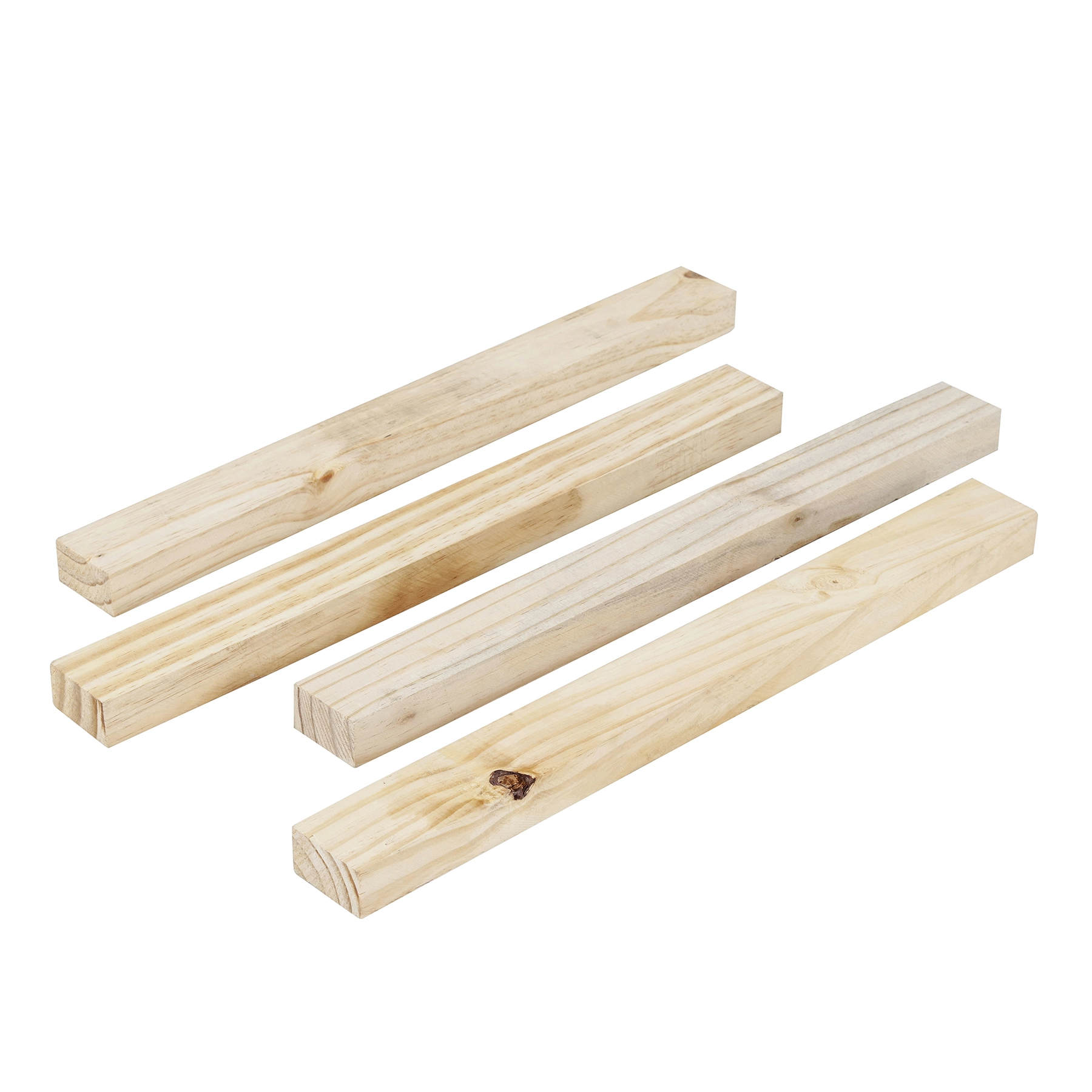 Kit com 4 Sarrafos de Madeira Pinus Natural 5x3x50cm Madeiras Lega
