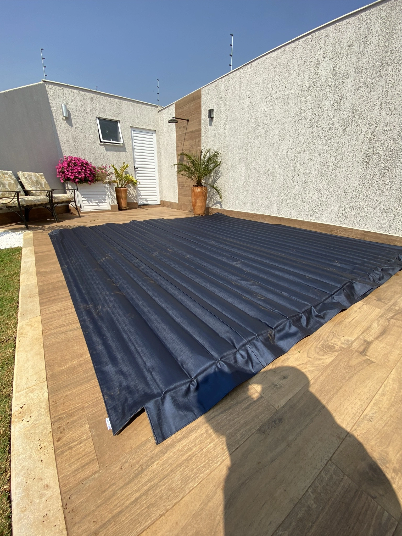 Capa Térmica para SPA Quadrado J185 180x180cm Azul Capa Spa