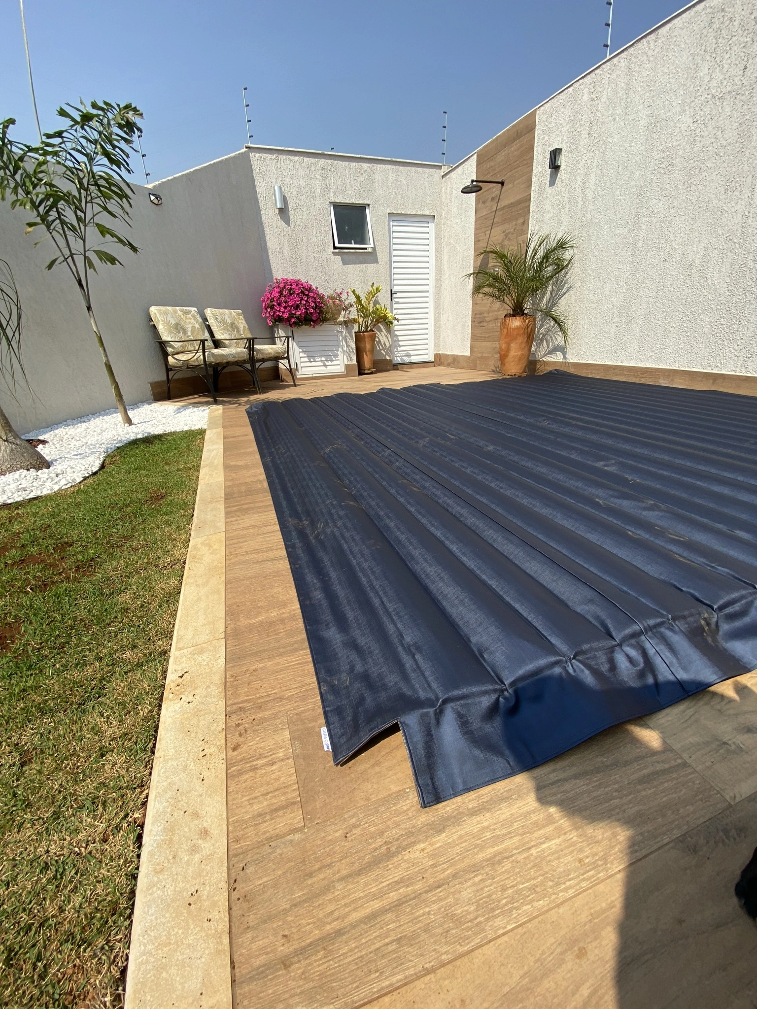Capa Térmica para SPA Quadrado Meridian 214x214cm Azul Capa Spa