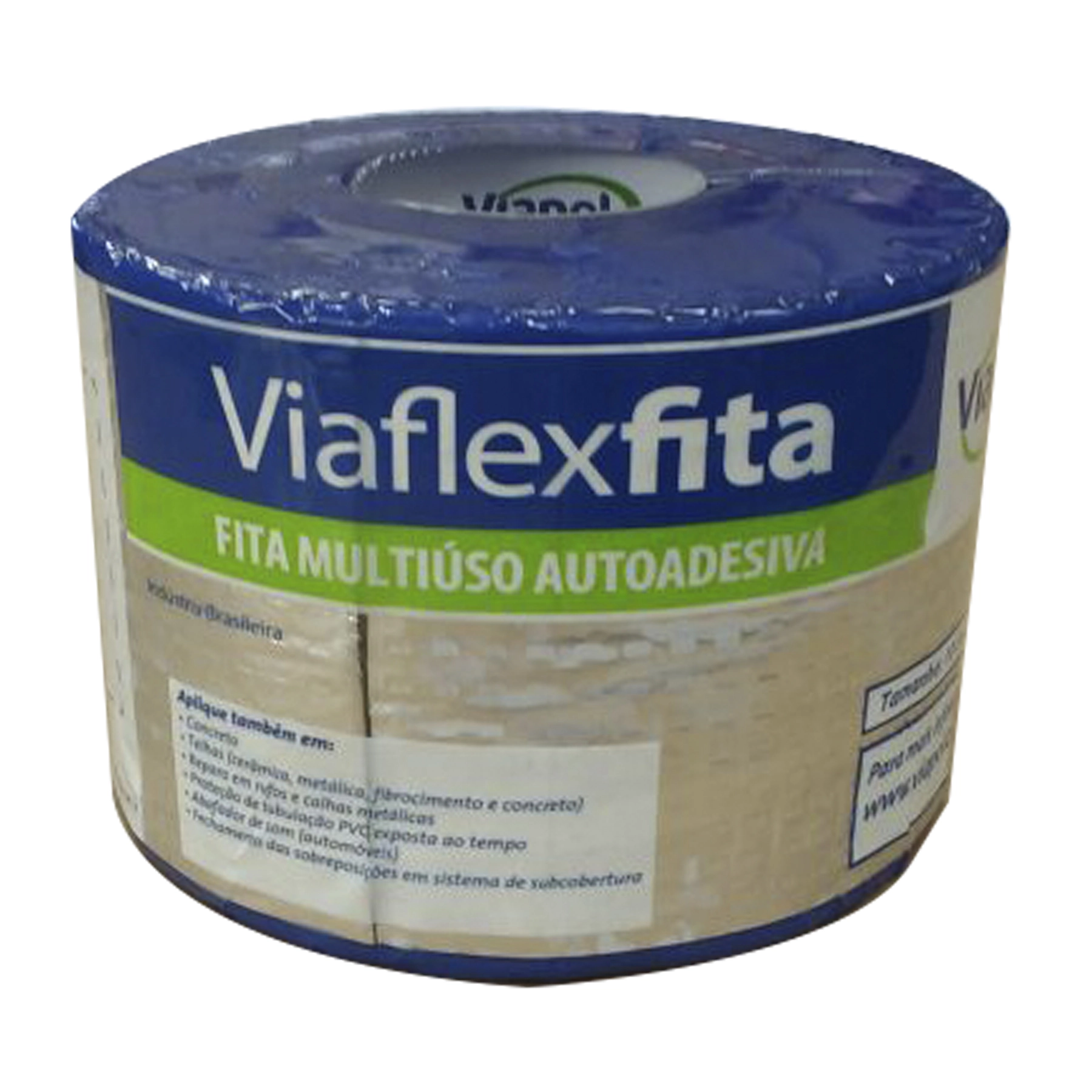 Fita Asfáltica Autoadesiva 2mm 45cmx10m Telha Viaflex Pró Viapol