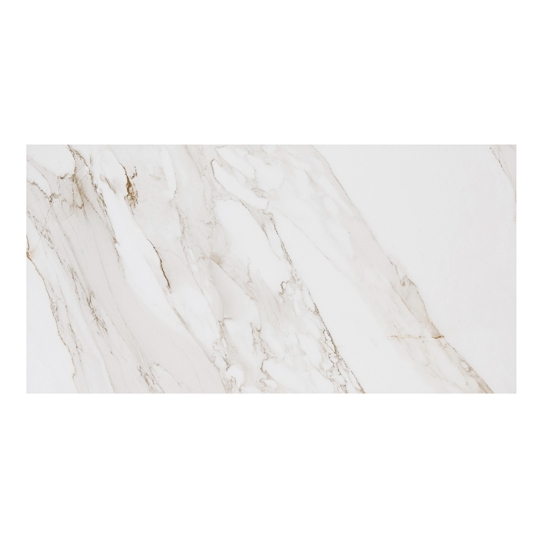 Porcelanato Marmorizado Acetinado Borda Reta Interno 62x122cm Gran Calacata Premium P60539 Embramaco
