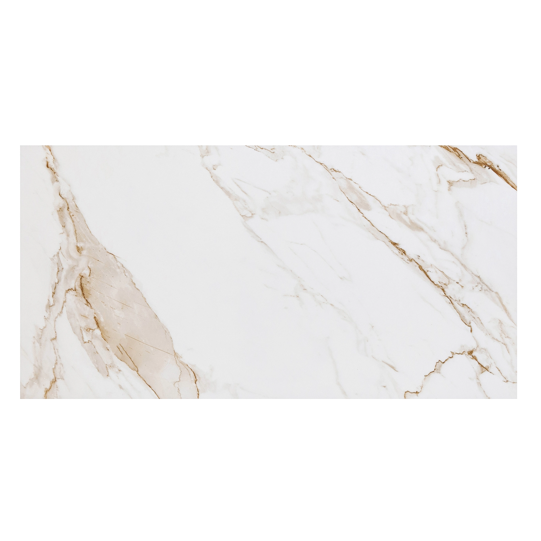 Porcelanato Marmorizado Polido Borda Reta Interno 62x121cm Gran Calacata Premium P60541 Embramaco