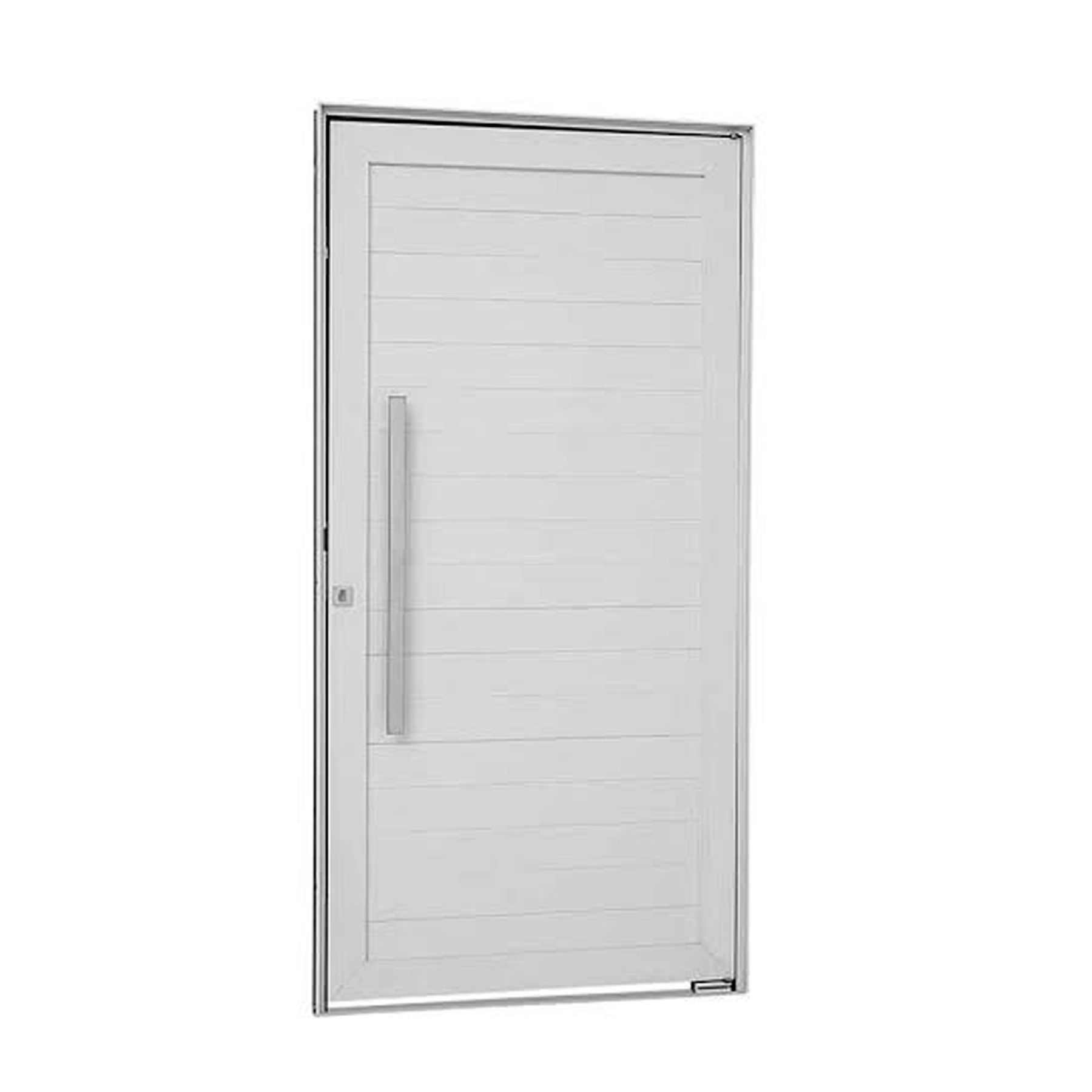 Kit Porta Alumínio Pivotante Branco com Batente Sob Medida