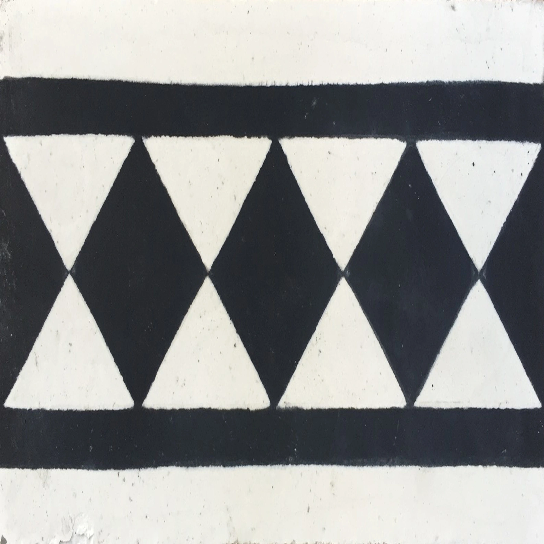 Ladrilho Hidráulico Faixa Cubos Preto E Branco 10x20cm Oficina Yby