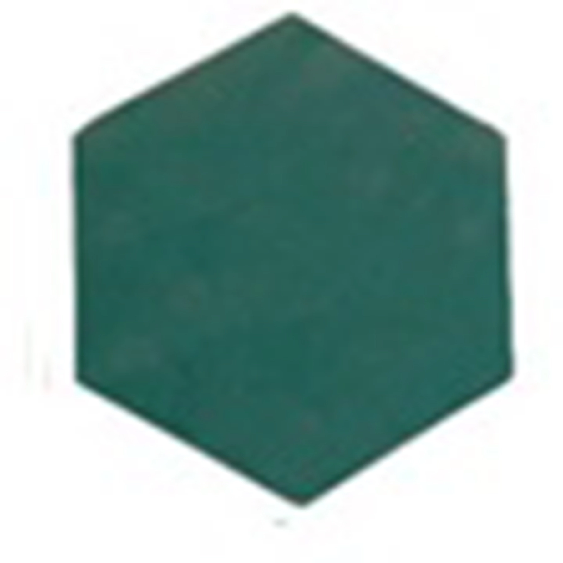 Ladrilho Hidráulico Hexagonal Liso Turquesa 15x17cm Oficina Yby