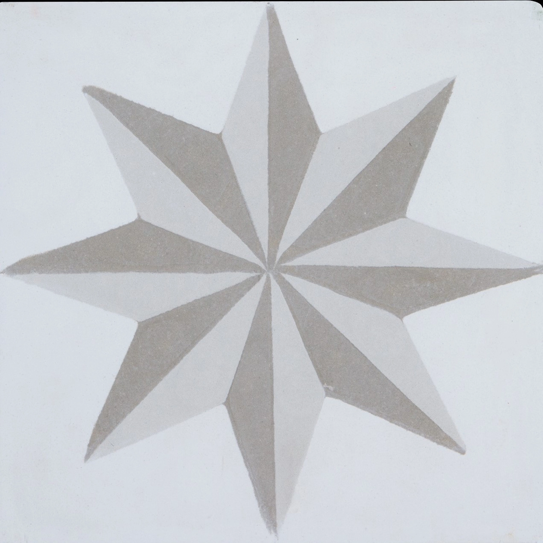 Ladrilho Hidráulico Quadrado Estrela Cinza E Branco 20x20 Oficina Yby