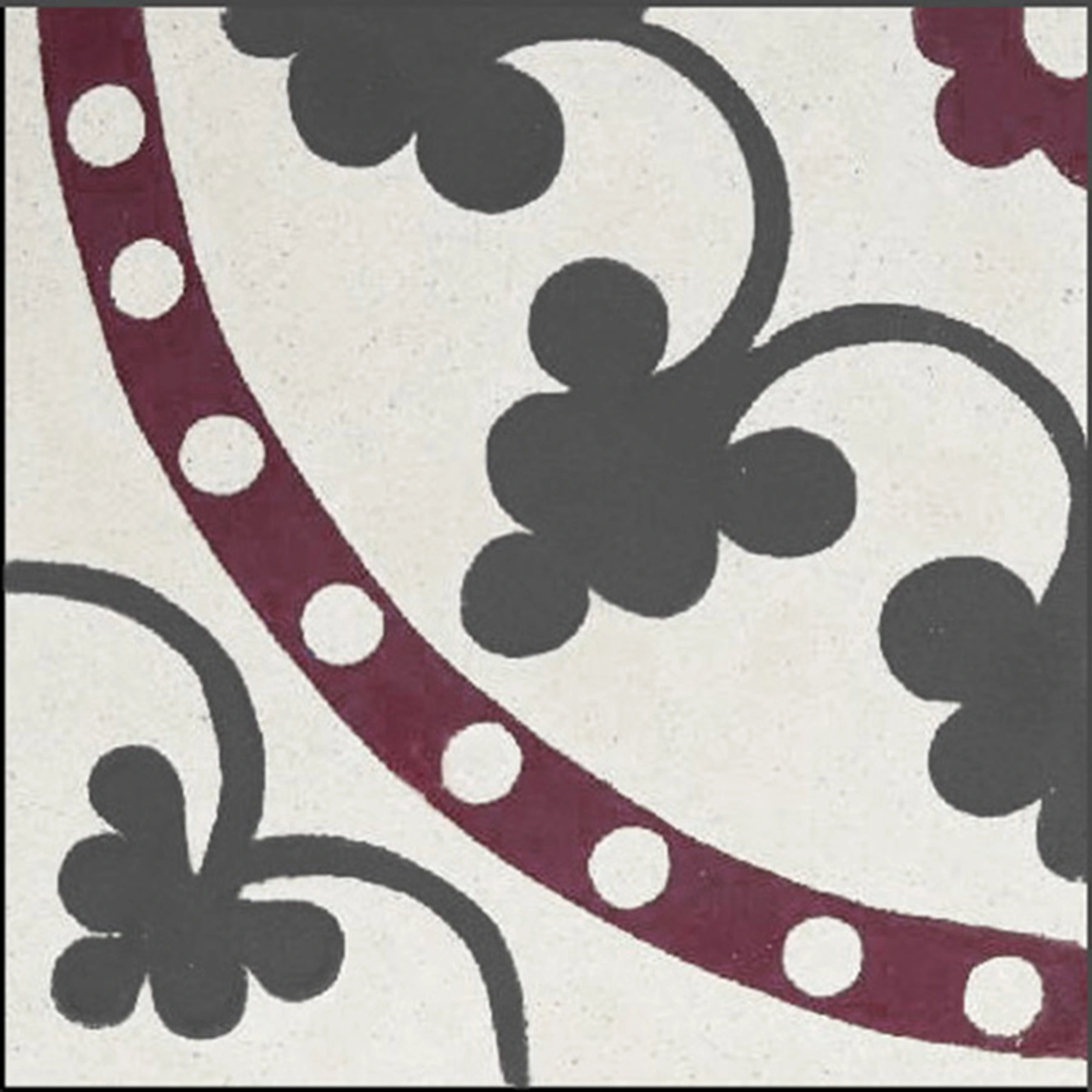 Ladrilho Hidráulico Quadrado Lobelia Cinza e Branco 20x20cm Oficina Yby