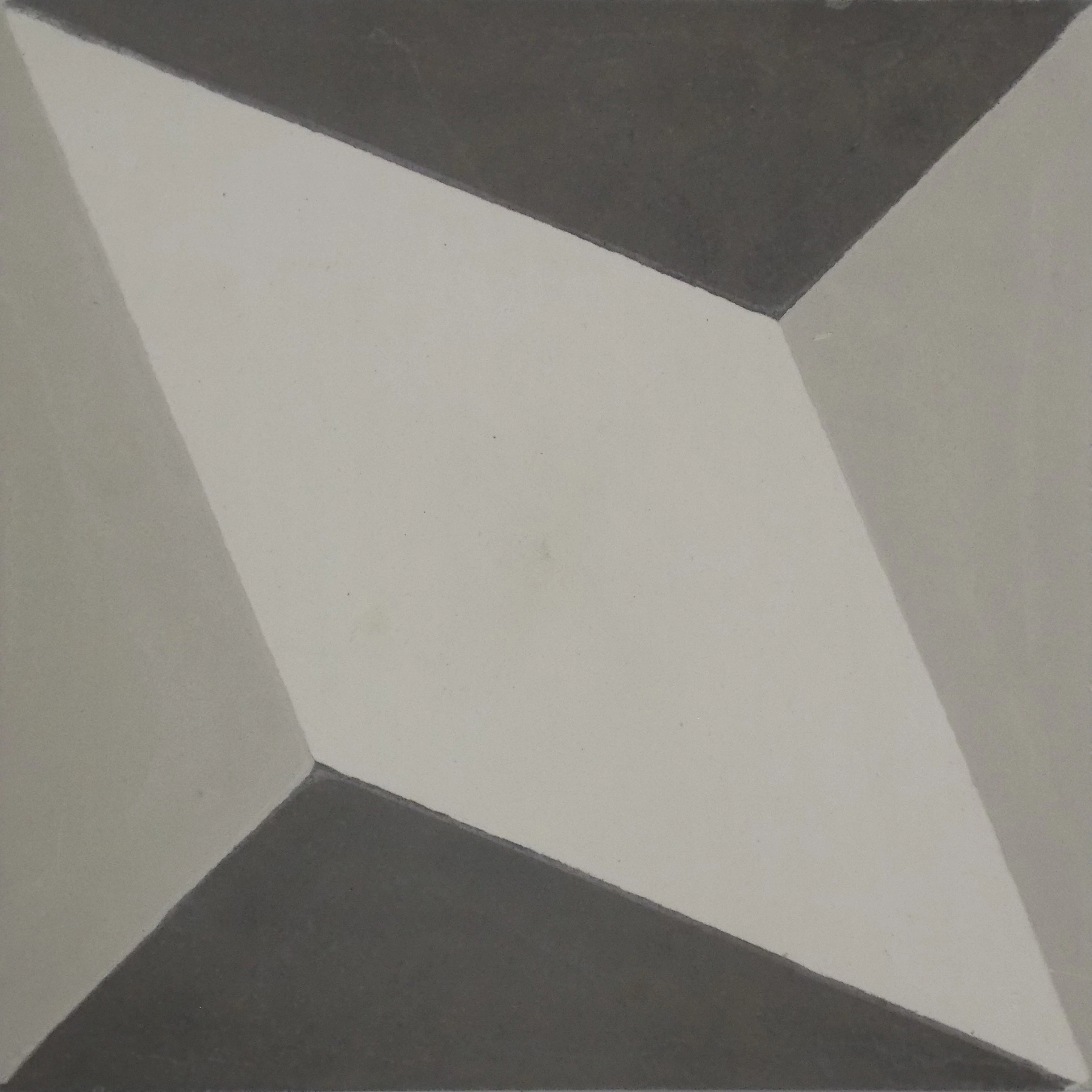 Ladrilho Hidráulico Quadrado Prima Cinza E Branco 20x20cm Oficina Yby