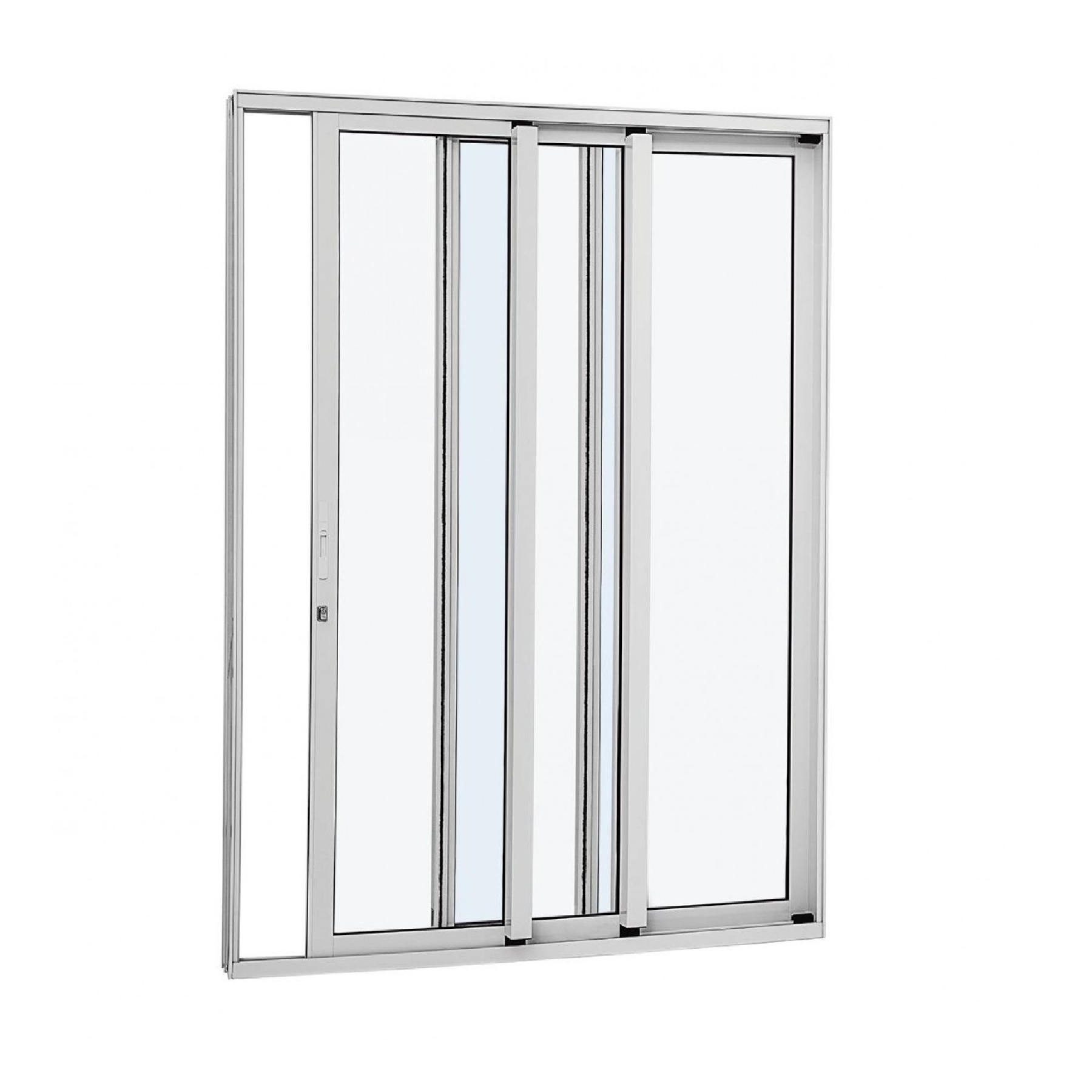 Porta Balcão de Correr 3 Folhas Alumínio Sob Medida Allufort
