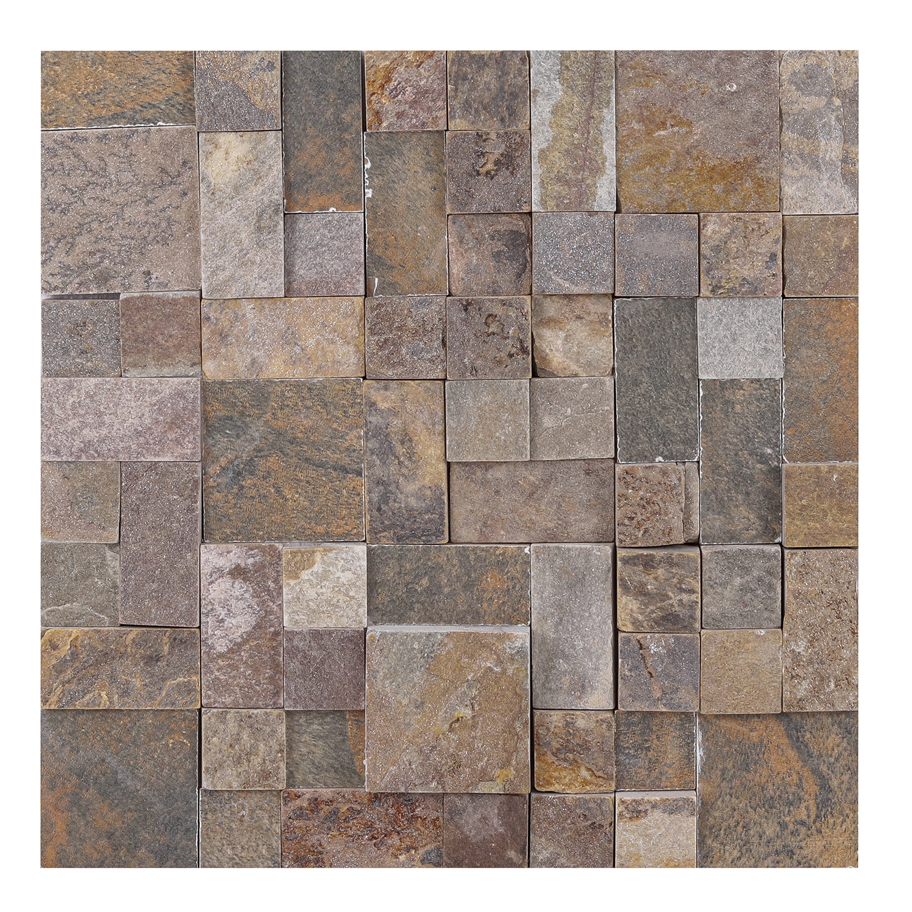Mosaico Relevo Múltiplo Corten 30x30cm Anticatto
